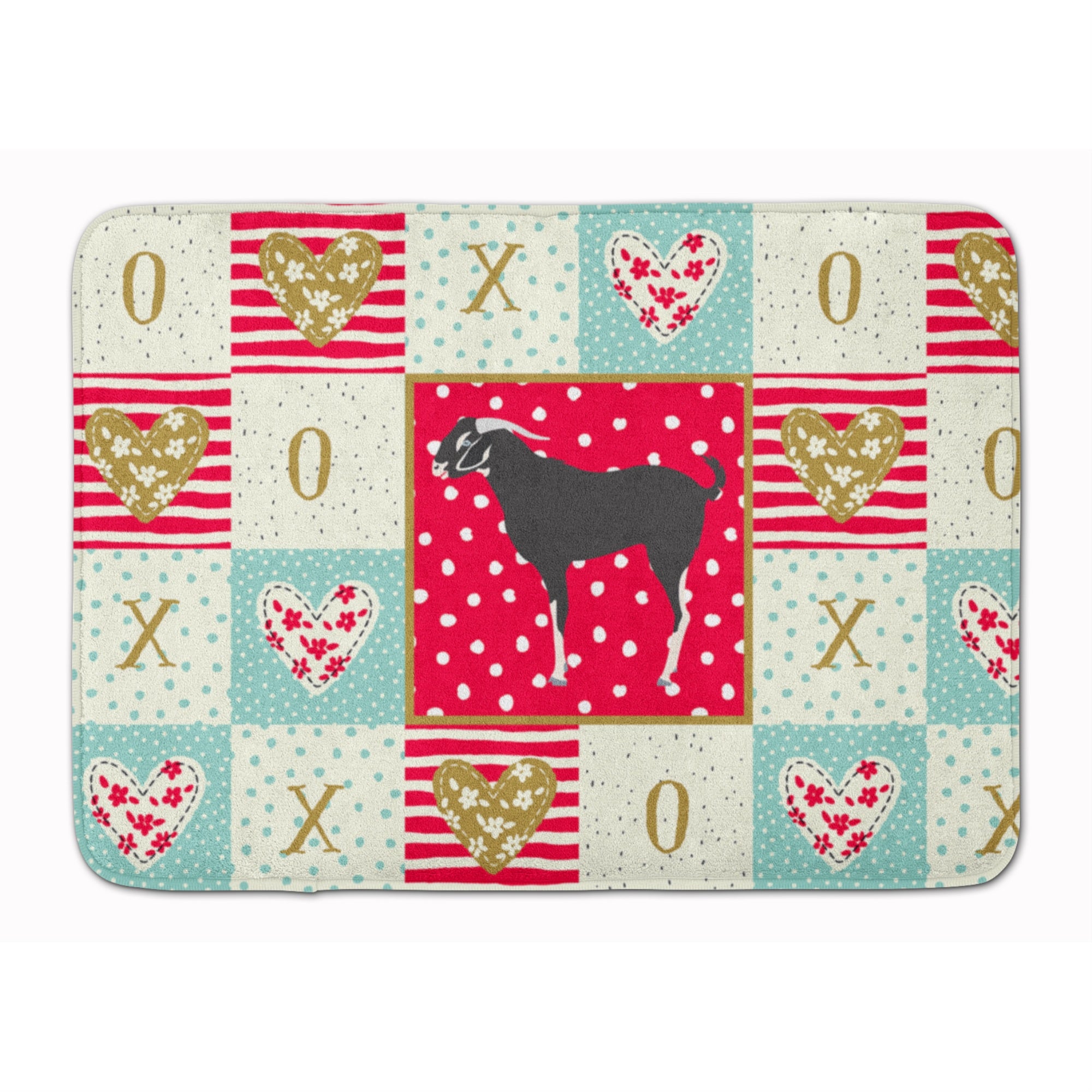 'Caroline'S Treasures Black Bengal Goat Love Machine Washable Memory Foam Mat Doormats, Multicolor''