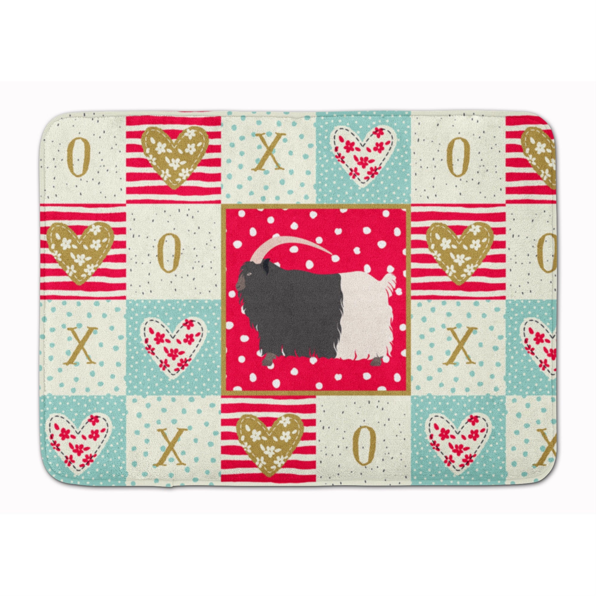 'Caroline'S Treasures Welsh Black-Necked Goat Love Machine Washable Memory Foam Mat Doormats, Multicolor''