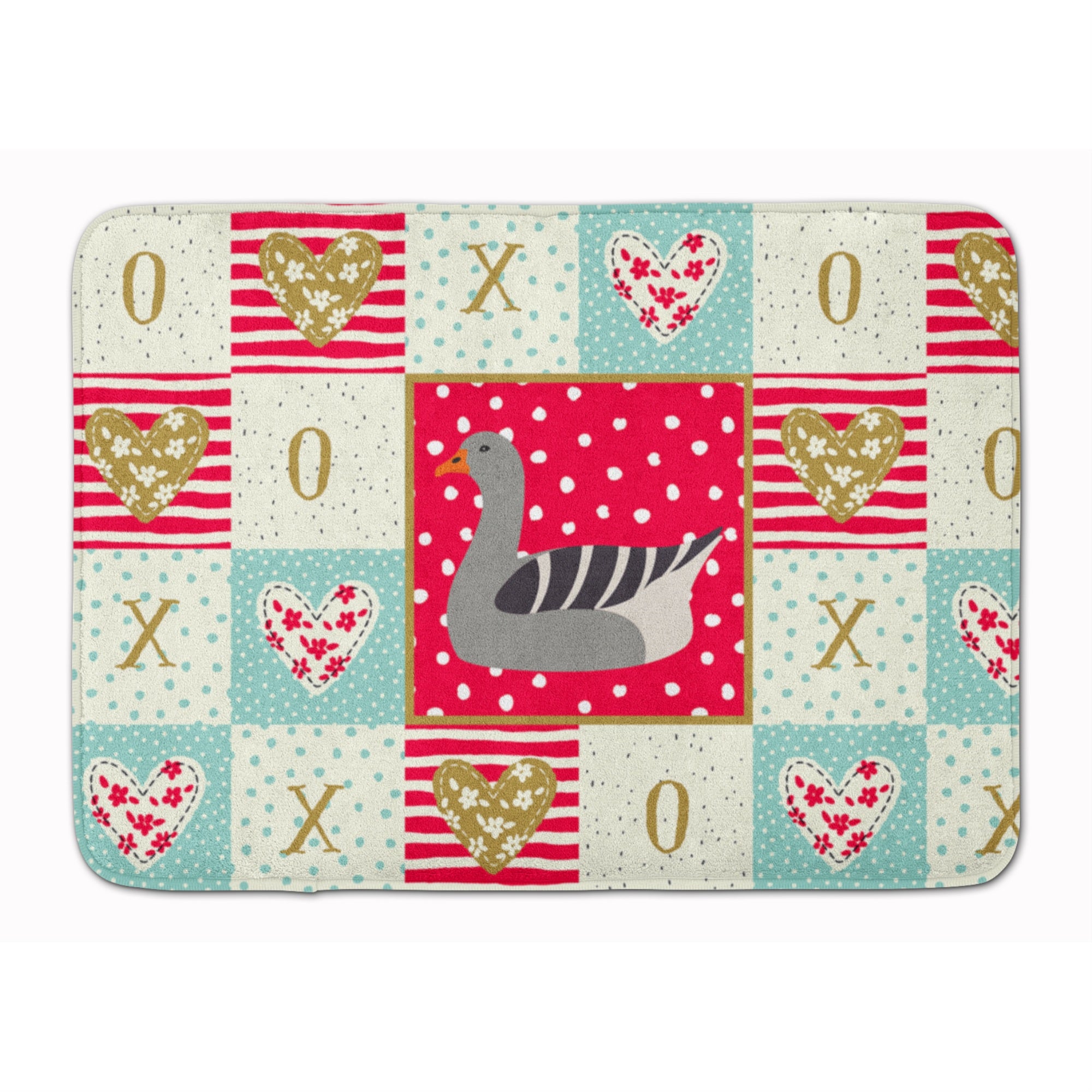 'Caroline'S Treasures Pilgrim Goose Love Machine Washable Memory Foam Mat Doormats, Multicolor''