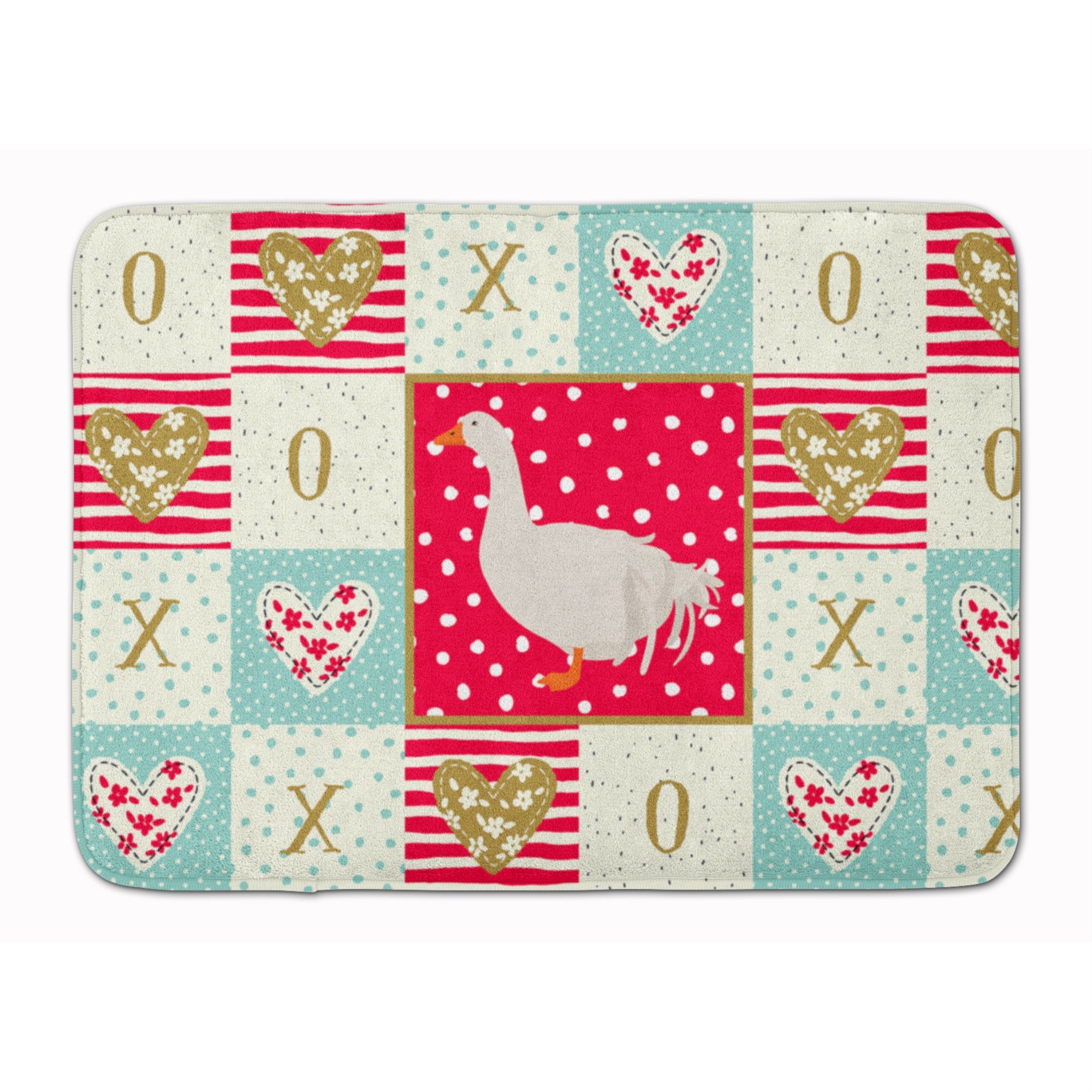 'Caroline'S Treasures Sebastopol Goose Love Machine Washable Memory Foam Mat Doormats, Multicolor''