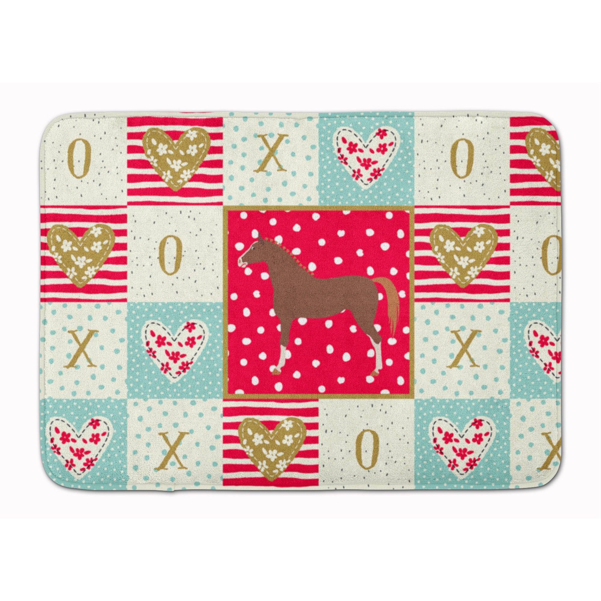 'Caroline'S Treasures Hannoverian Horse Love Machine Washable Memory Foam Mat Doormats, Multicolor''