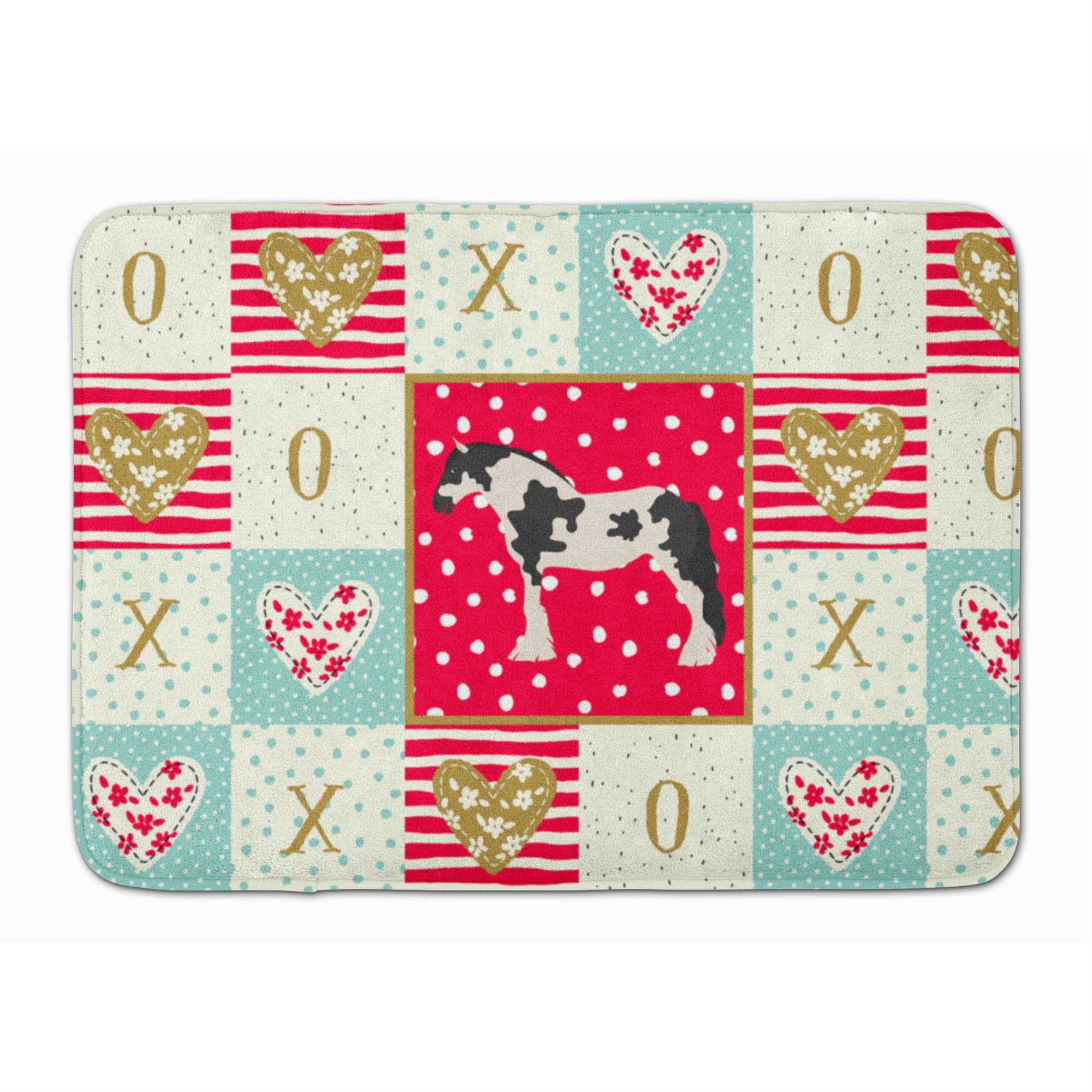 'Caroline'S Treasures Cyldesdale Horse Love Machine Washable Memory Foam Mat Doormats, Multicolor''