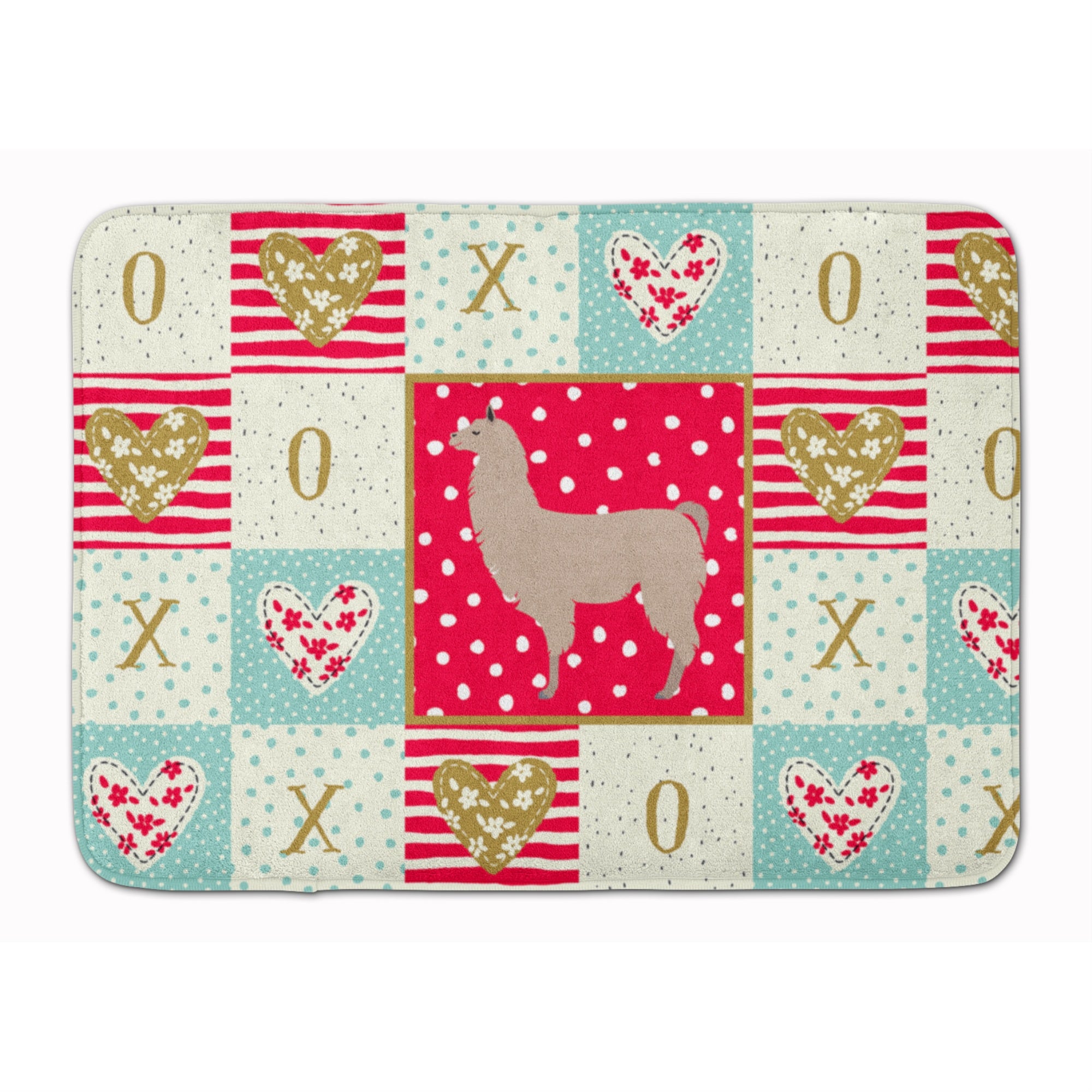 'Caroline'S Treasures Llama Love Machine Washable Memory Foam Mat Doormats, Multicolor''