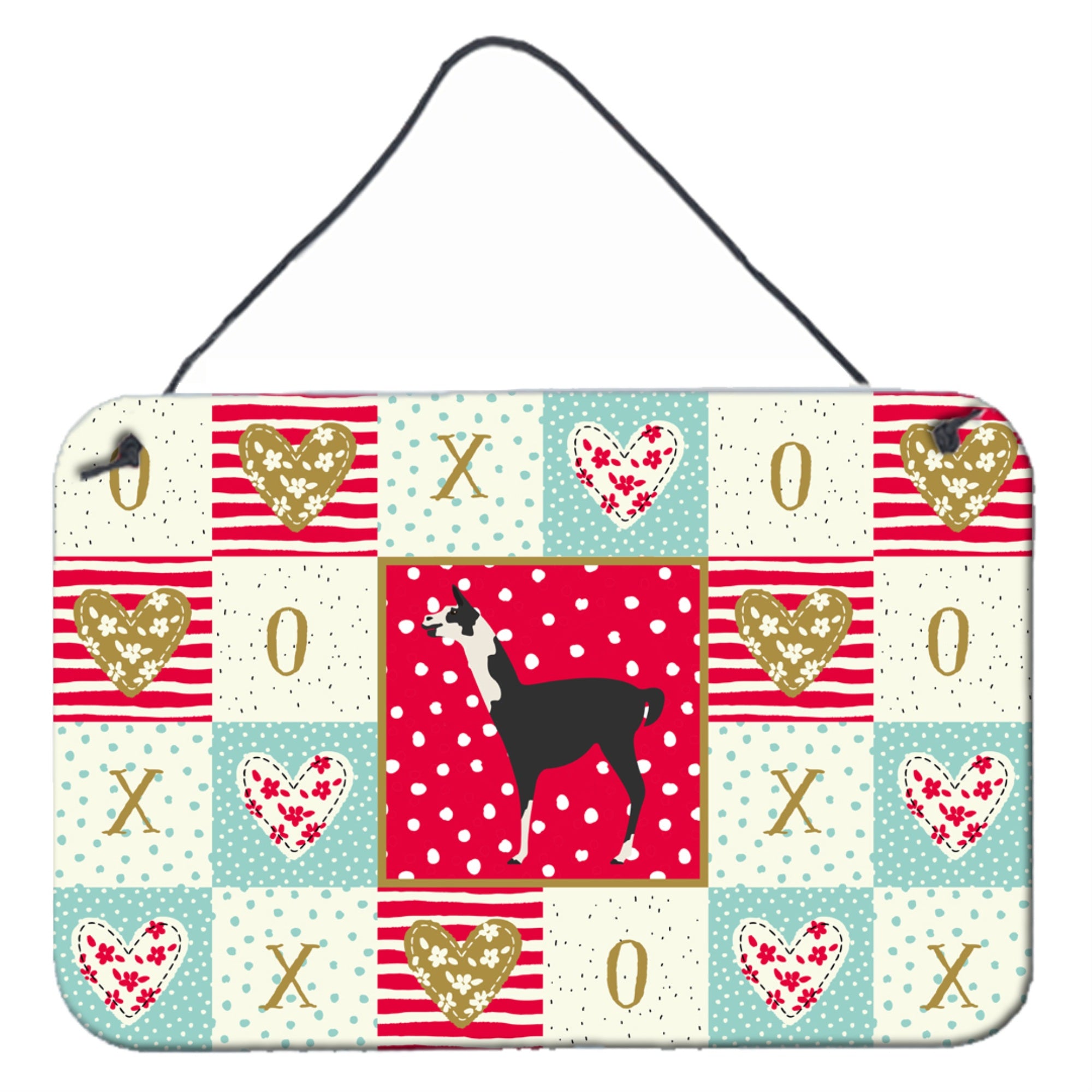 'Caroline'S Treasures Llama Q' Ara Love Door Hanging Prints Wall-Decor, Multicolor''