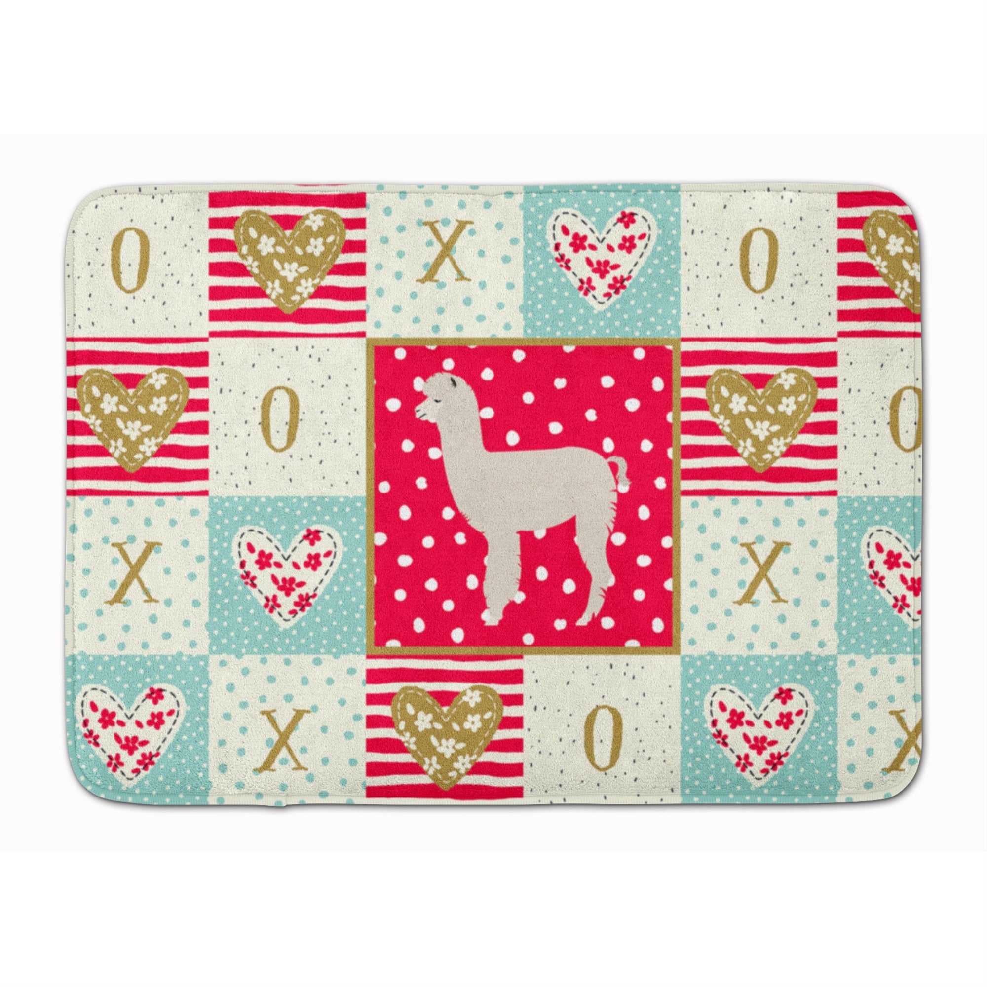 'Caroline'S Treasures Alpaca Love Machine Washable Memory Foam Mat Doormats, Multicolor''