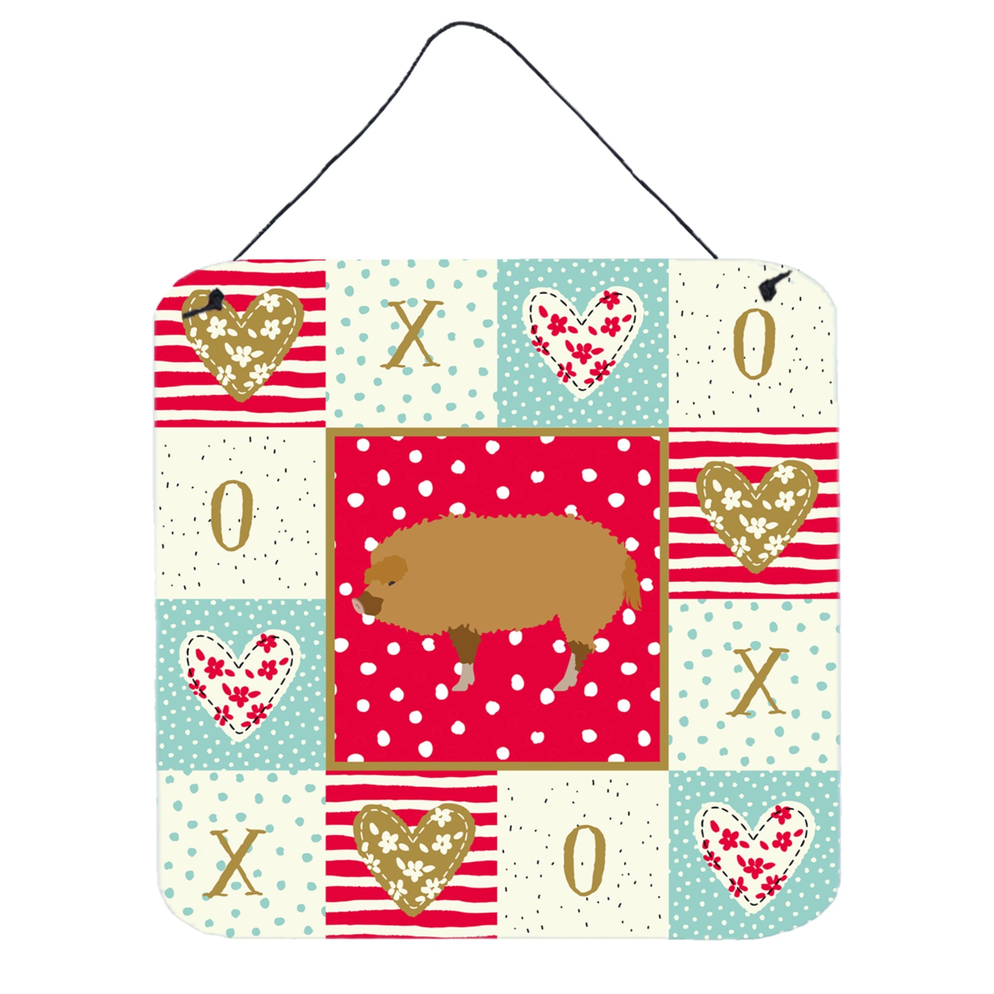 'Caroline'S Treasures Hungarian Mangalica Pig Love Door Hanging Prints Wall-Decor, Multicolor''