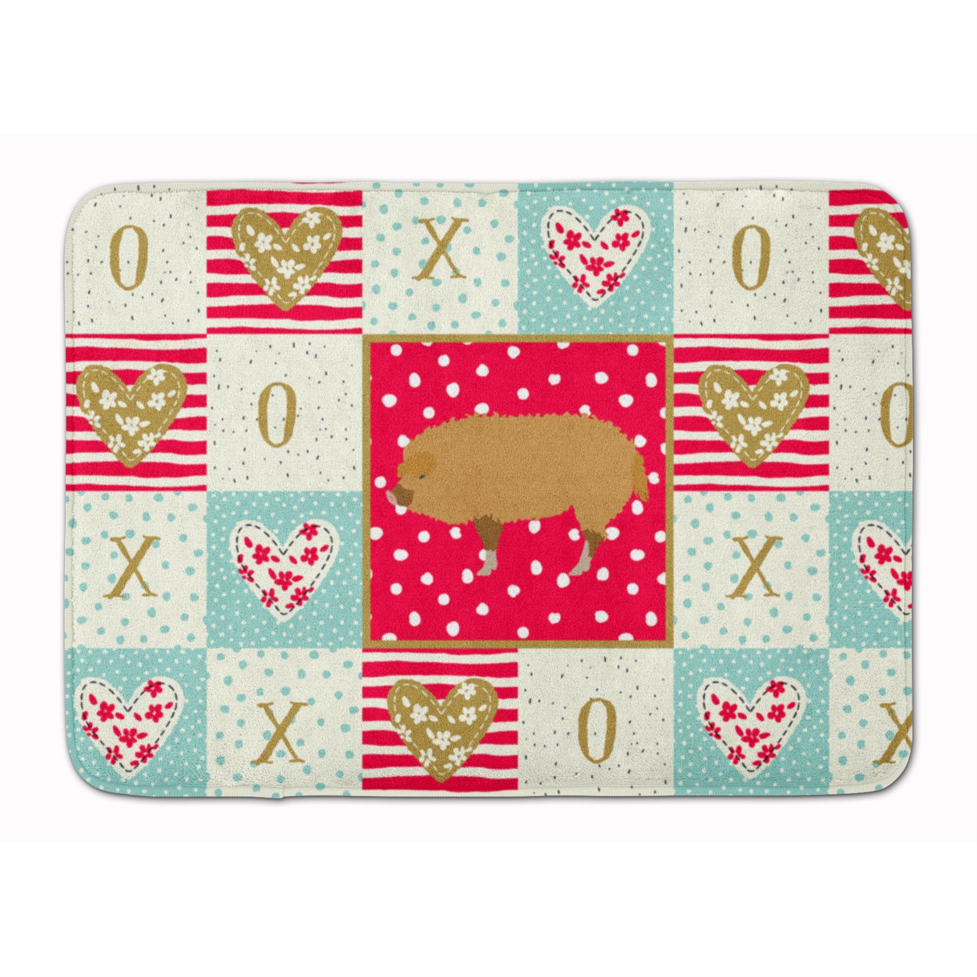 'Caroline'S Treasures Hungarian Mangalica Pig Love Machine Washable Memory Foam Mat Doormats, Multicolor''