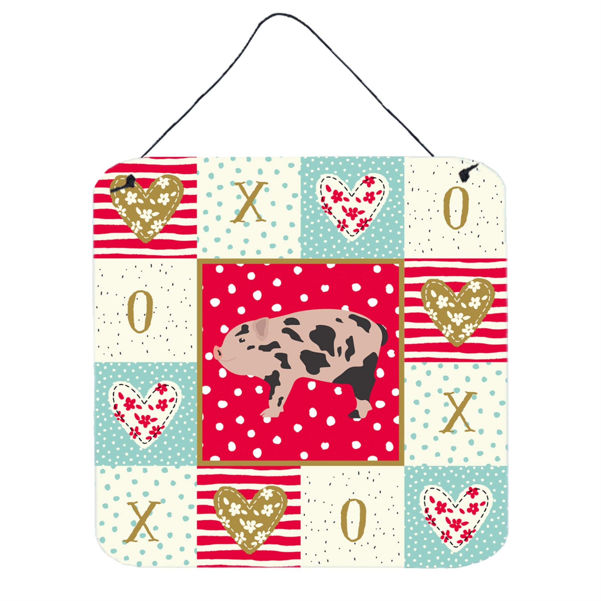 'Caroline'S Treasures Mini Miniature Pig Love Door Hanging Prints Wall-Decor, Multicolor''