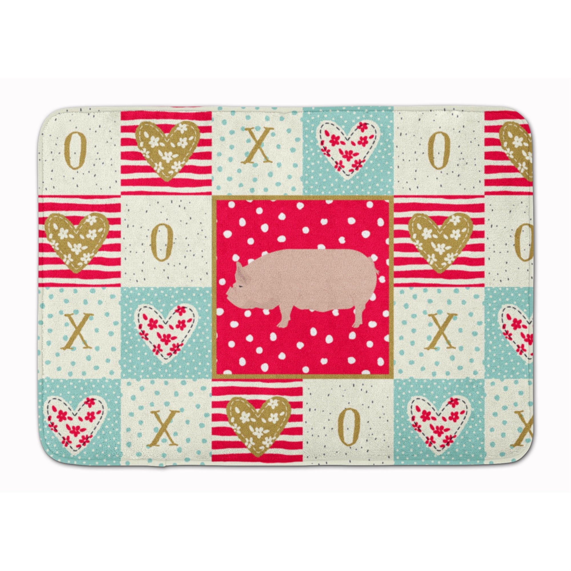'Caroline'S Treasures Welsh Pig Love Machine Washable Memory Foam Mat Doormats, Multicolor''
