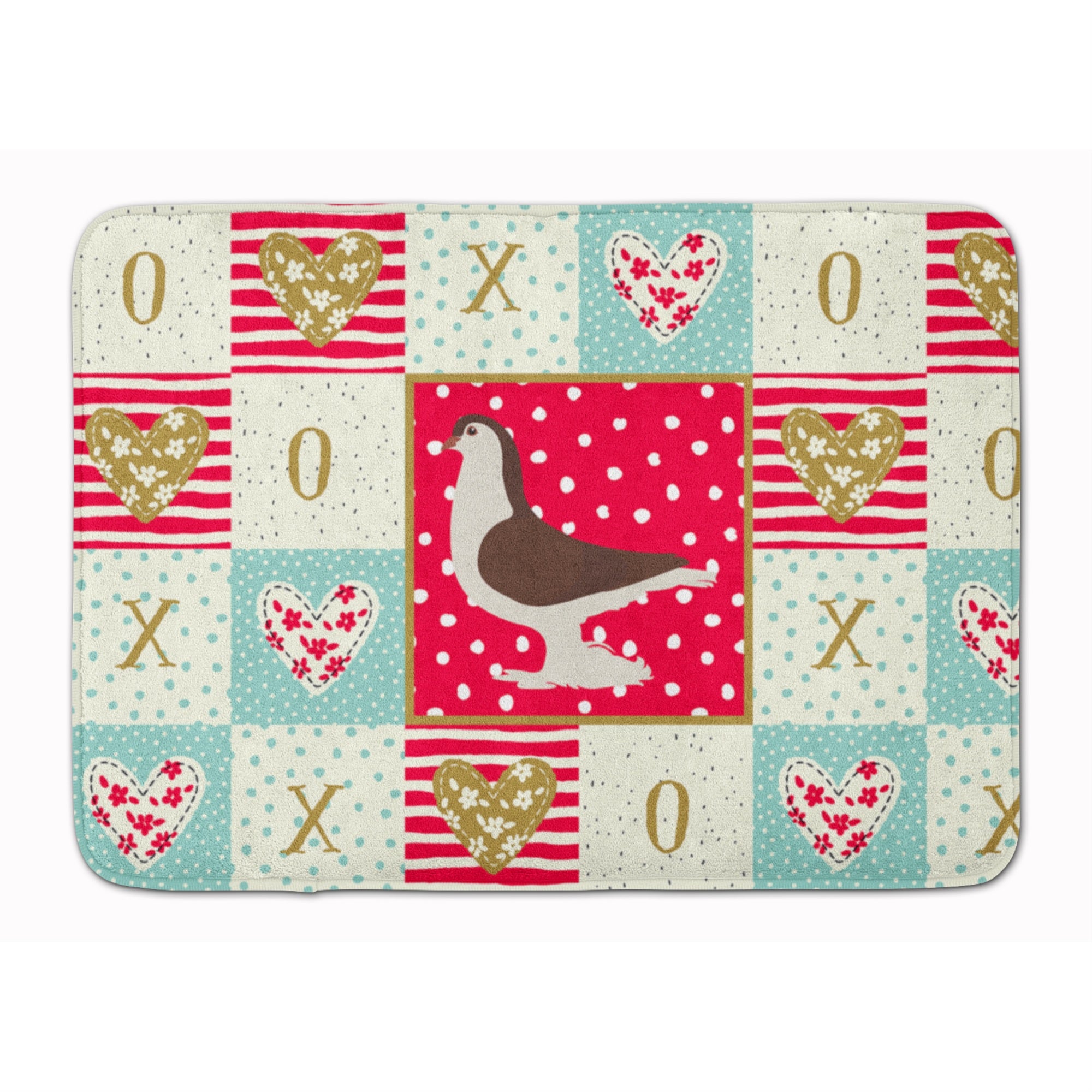 Carolines Treasures Large Pigeon Love Machine Washable Memory Foam Mat doormats, Multicolor