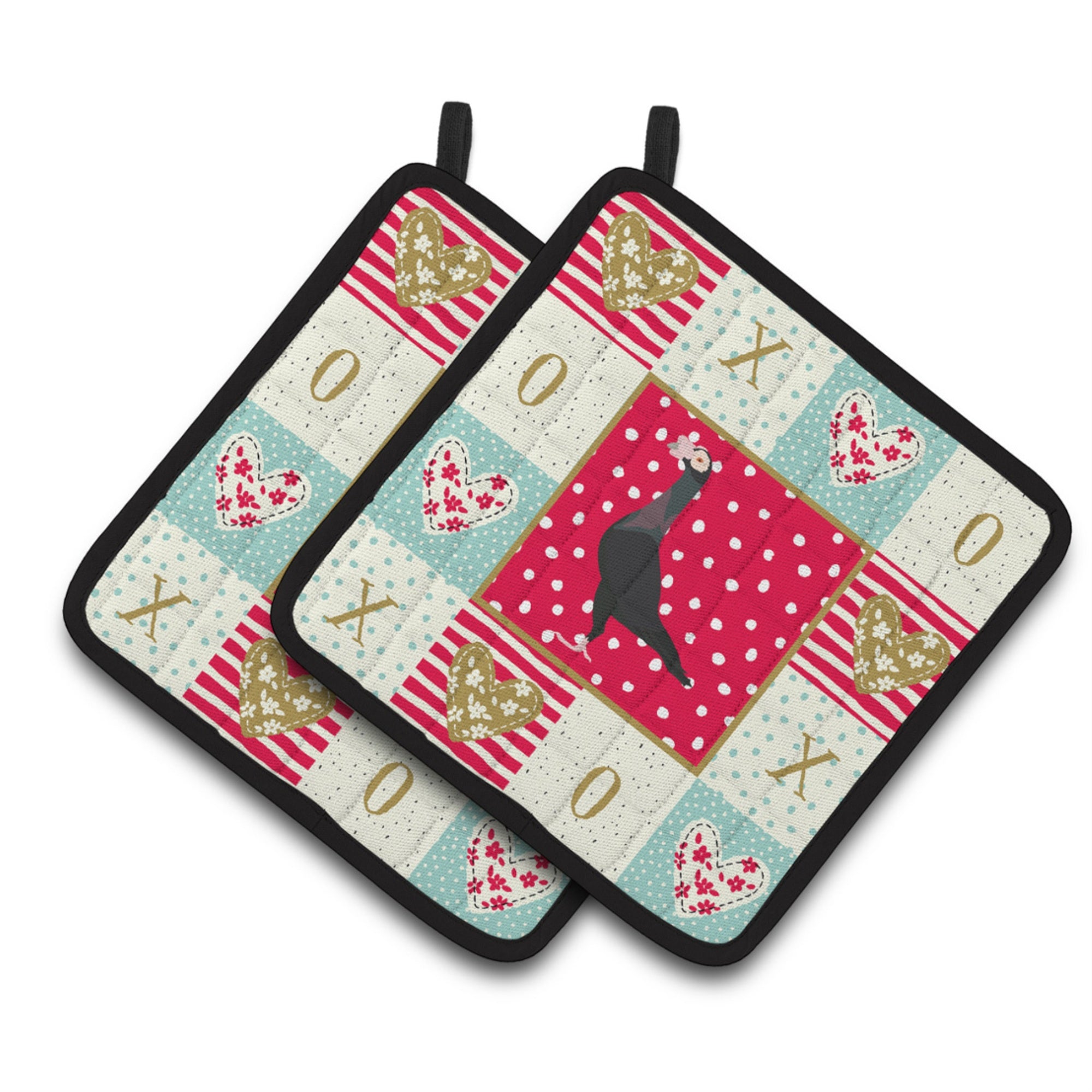 Carolines Treasures CK5372PTHD English Carrier Pigeon Love Pair of Pot Holders potholders, Multicolor