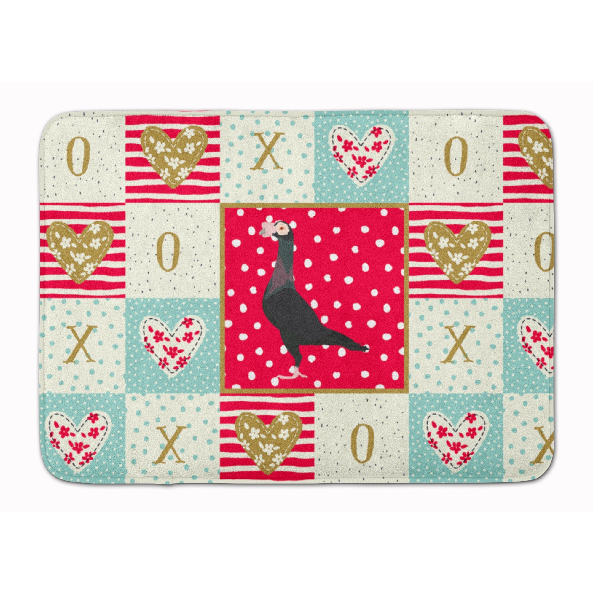 Carolines Treasures English Carrier Pigeon Love Machine Washable Memory Foam Mat doormats, Multicolor