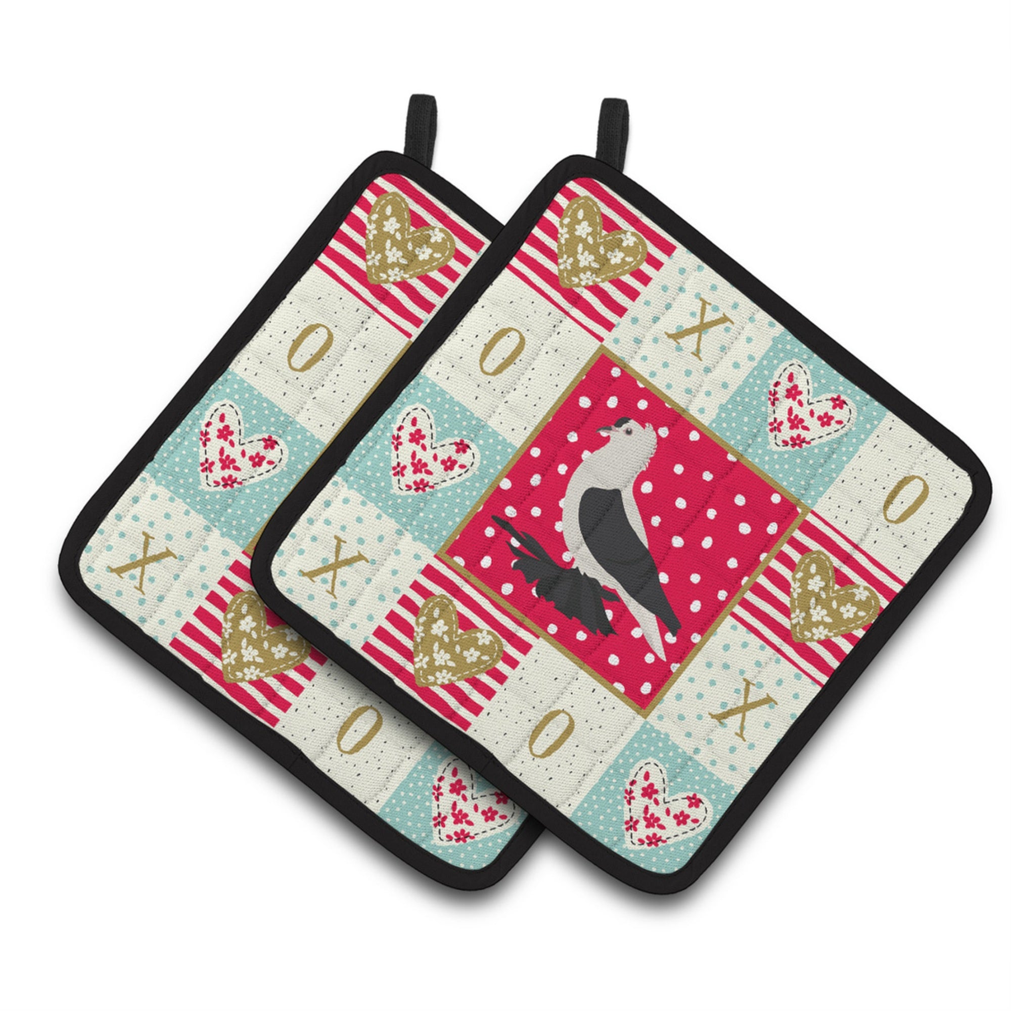 Carolines Treasures CK5373PTHD Saxon Fairy Swallow Pigeon Love Pair of Pot Holders potholders, Multicolor