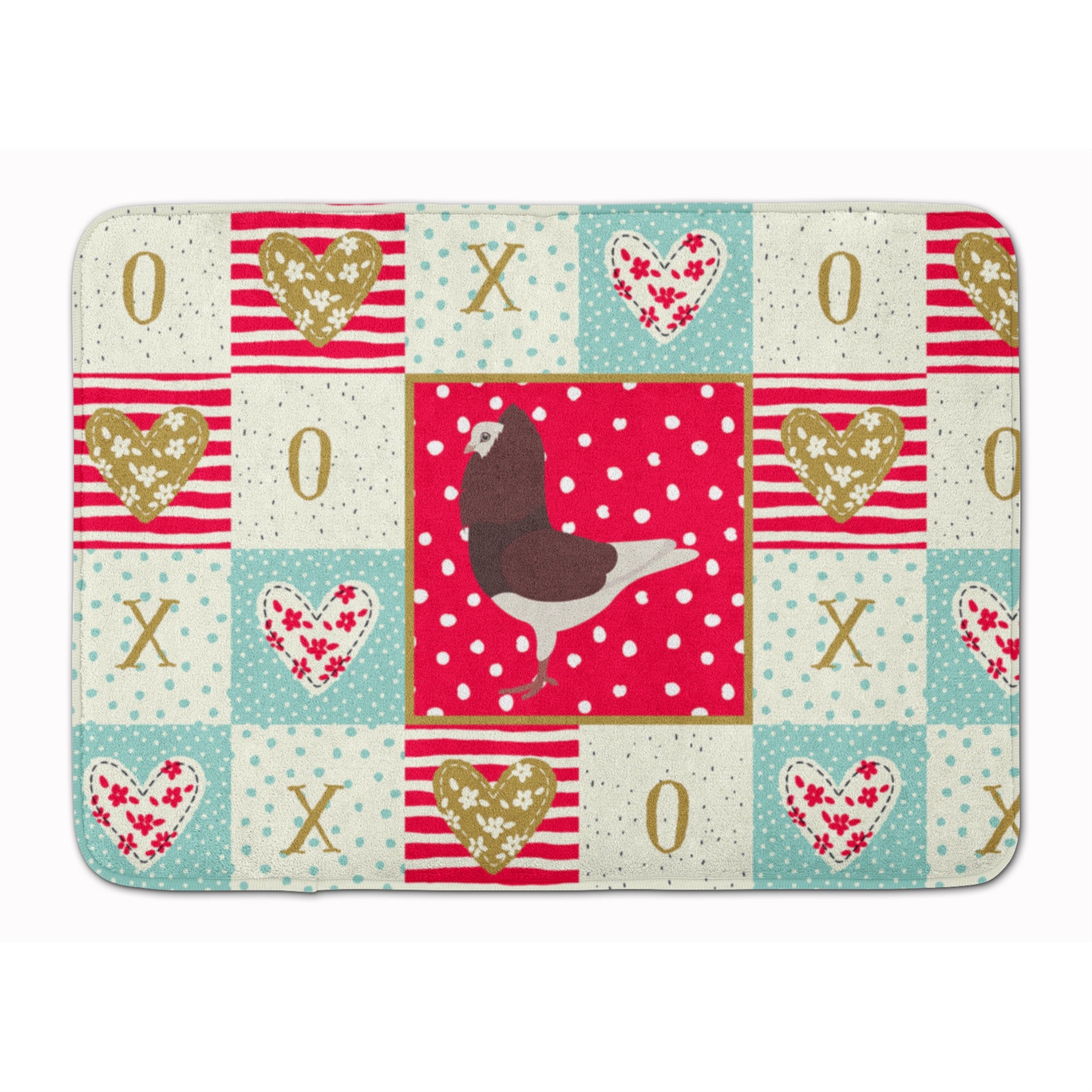 'Caroline'S Treasures Capuchin Red Pigeon Love Machine Washable Memory Foam Mat Doormats, Multicolor''