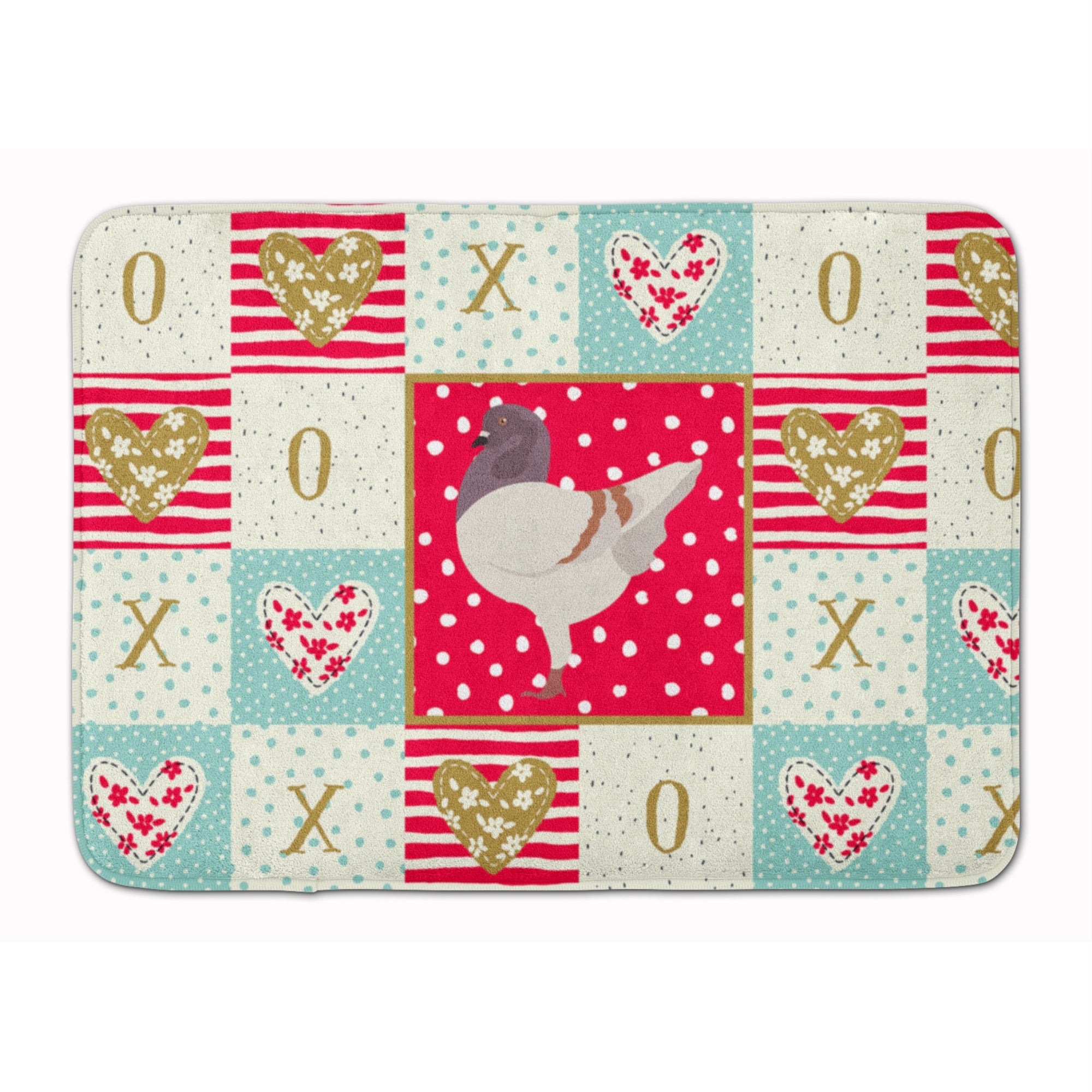 'Caroline'S Treasures German Modena Pigeon Love Machine Washable Memory Foam Mat Doormats, Multicolor''