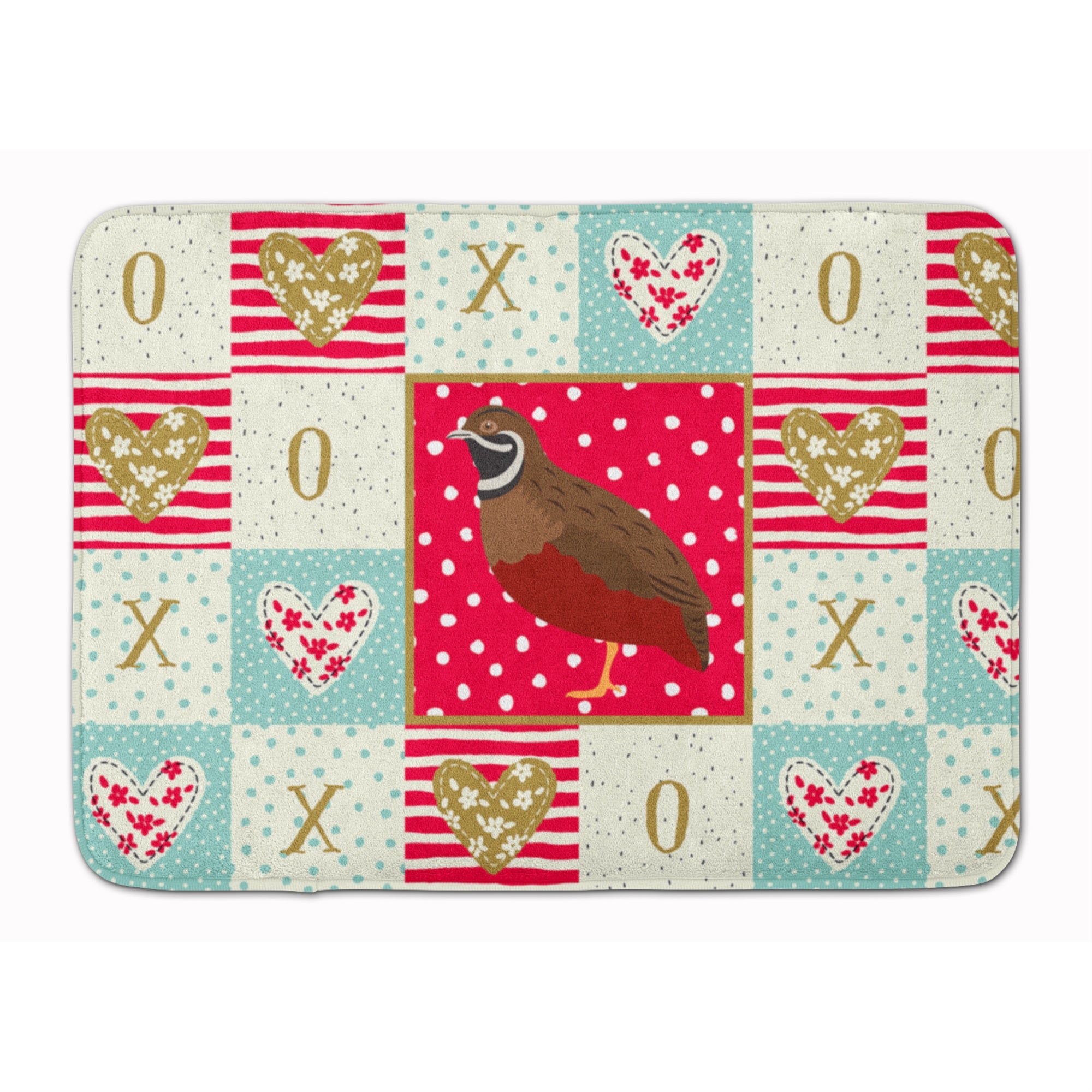 Carolines Treasures Chinese Painted or King Quail Love Machine Washable Memory Foam Mat doormats, Multicolor