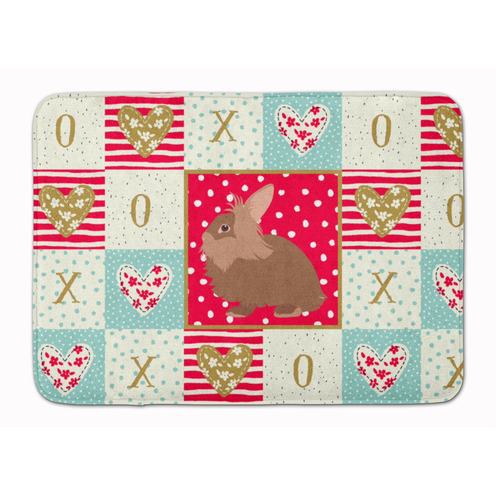 Carolines Treasures Lionhead Rabbit Love Machine Washable Memory Foam Mat doormats, Multicolor