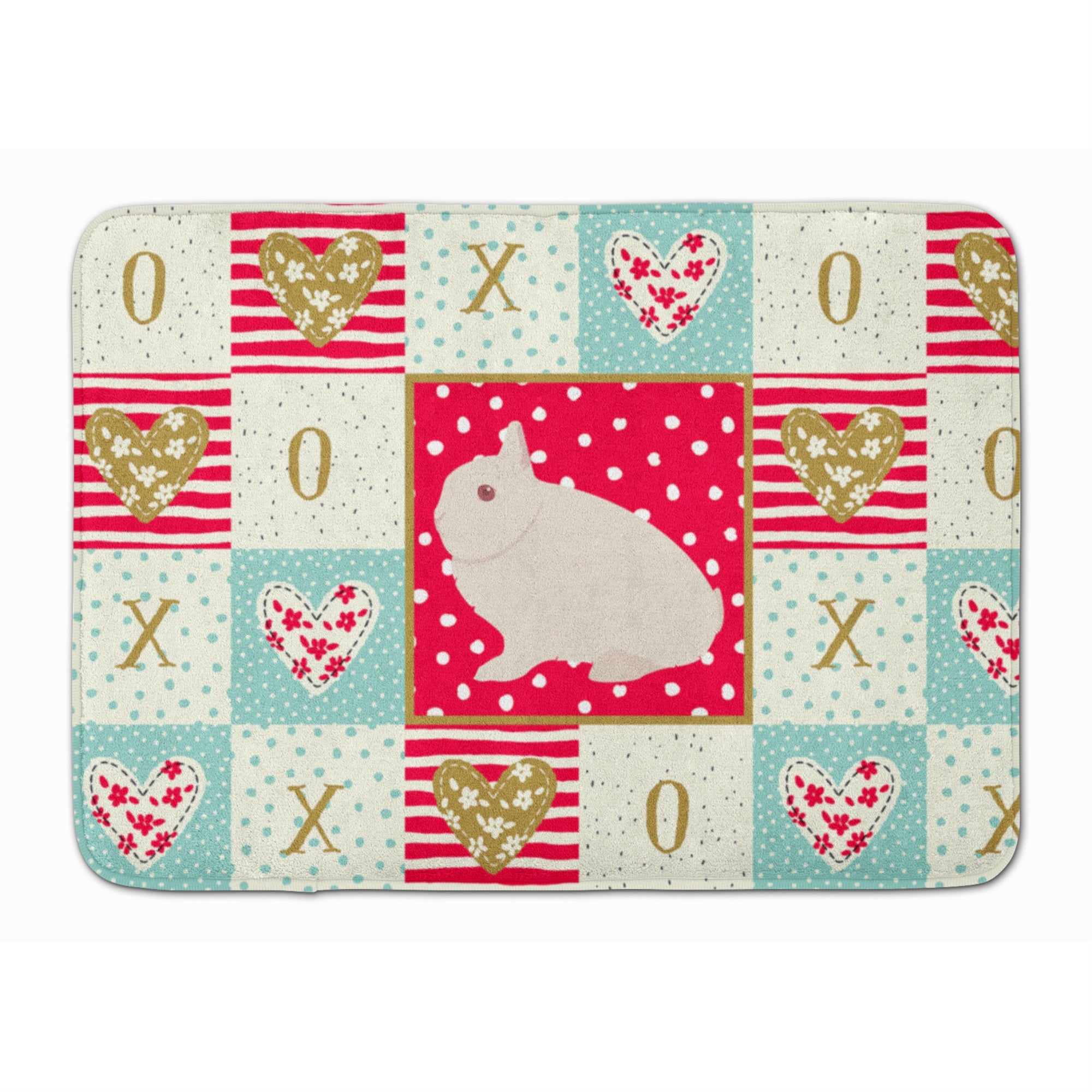 Carolines Treasures Hermelin Rabbit Love Machine Washable Memory Foam Mat doormats, Multicolor