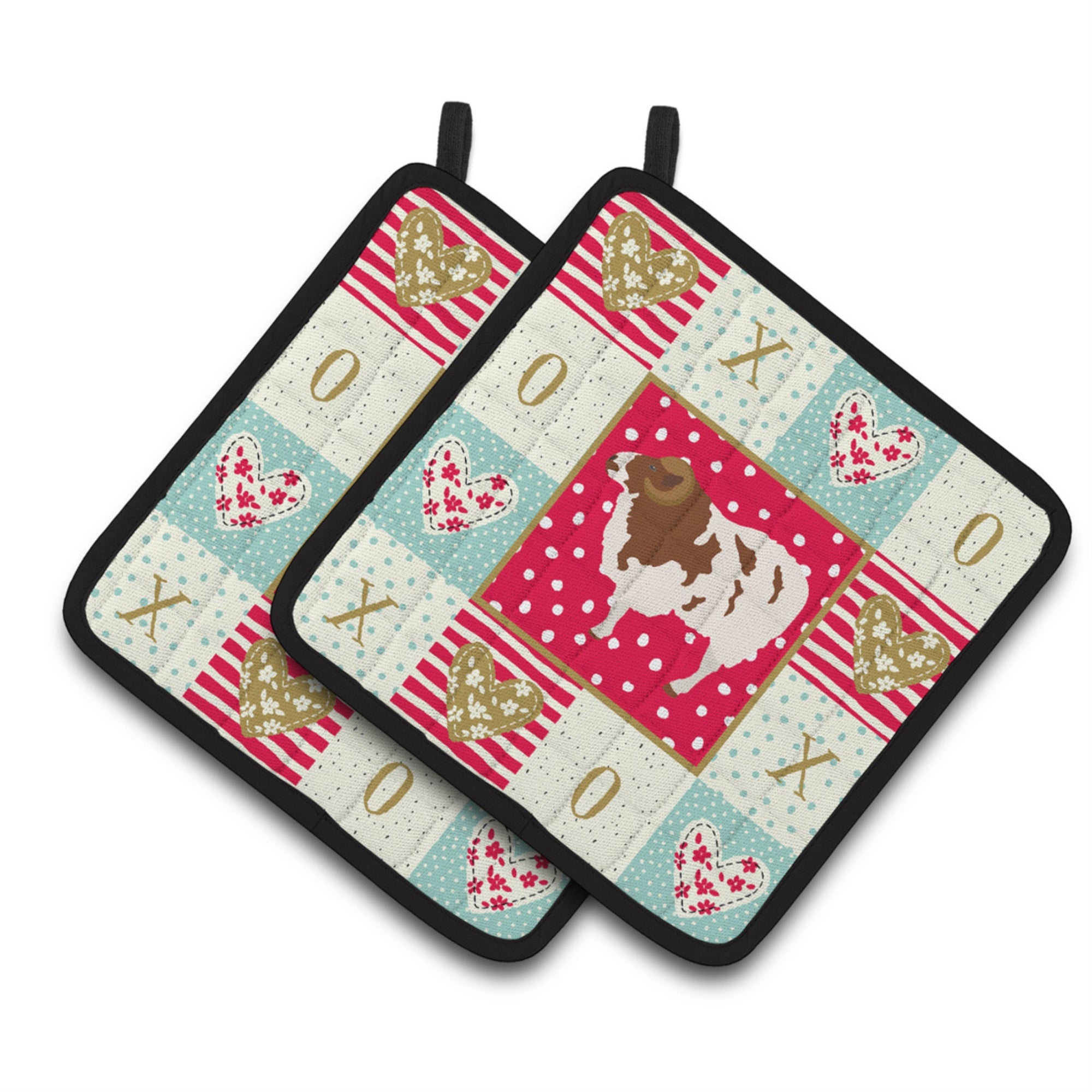 Carolines Treasures CK5402PTHD Jacob Sheep Love Pair of Pot Holders potholders, Multicolor