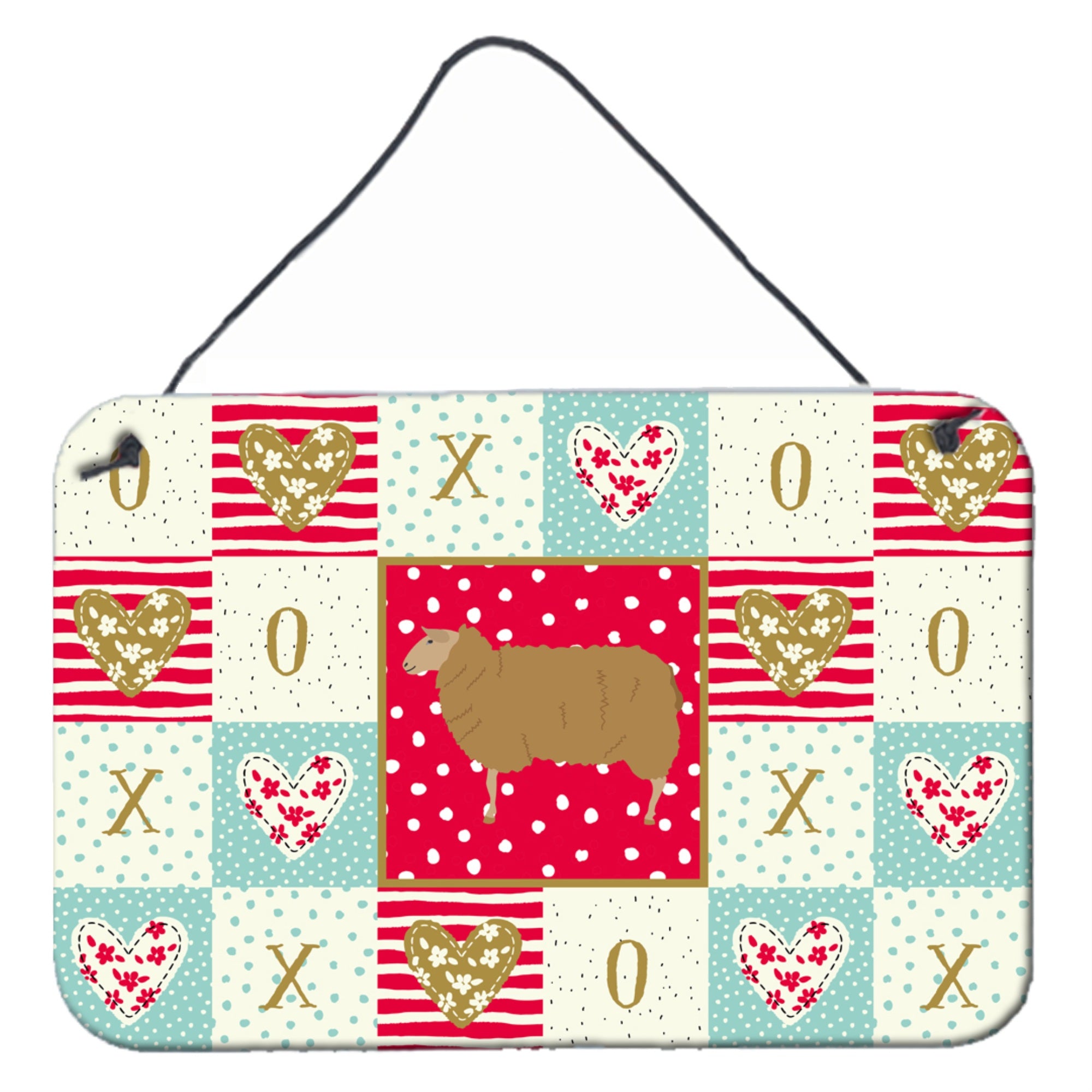 'Caroline'S Treasures East Friesian Sheep Love Door Hanging Prints Wall-Decor, Multicolor''