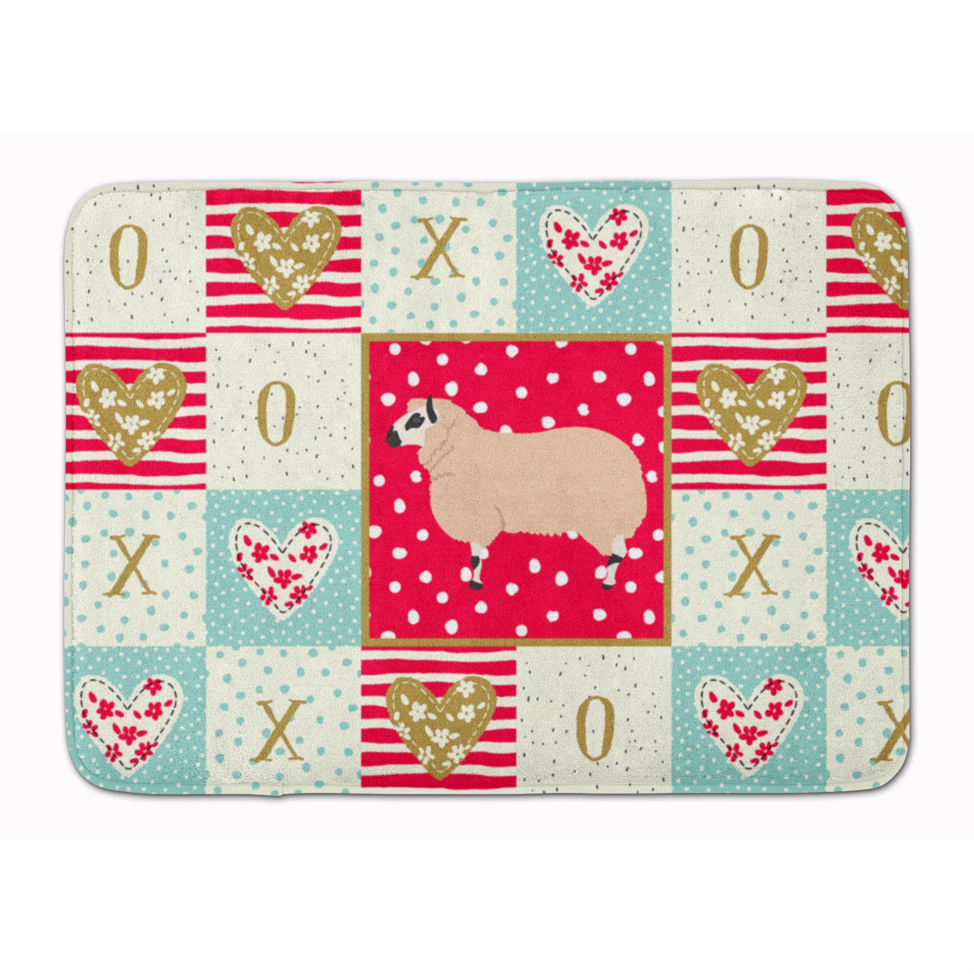 'Caroline'S Treasures Kerry Hill Sheep Love Machine Washable Memory Foam Mat Doormats, Multicolor''