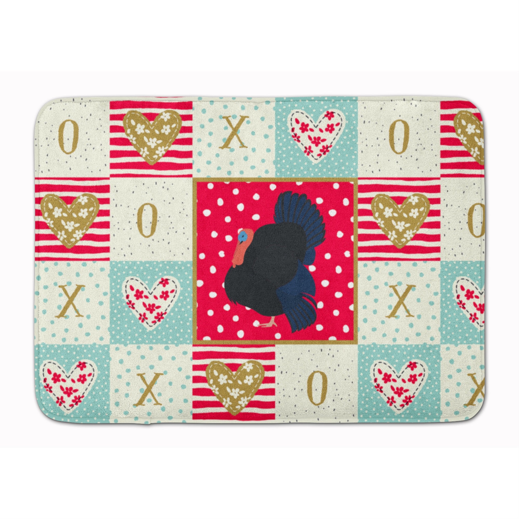 'Caroline'S Treasures Norfolk Black Turkey Love Machine Washable Memory Foam Mat Doormats, Multicolor''