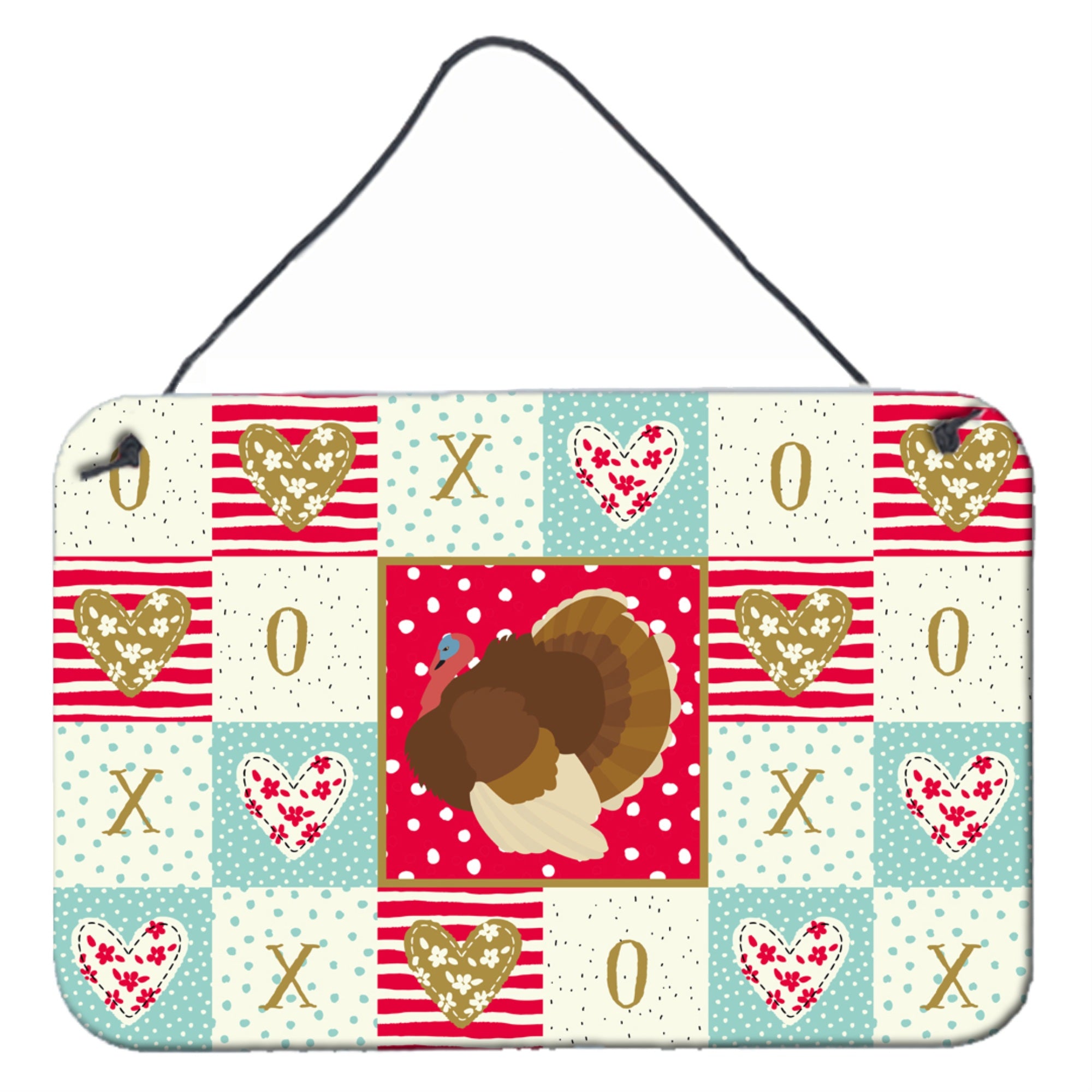 'Caroline'S Treasures French Turkey Dindon Love Door Hanging Prints Wall-Decor, Multicolor''