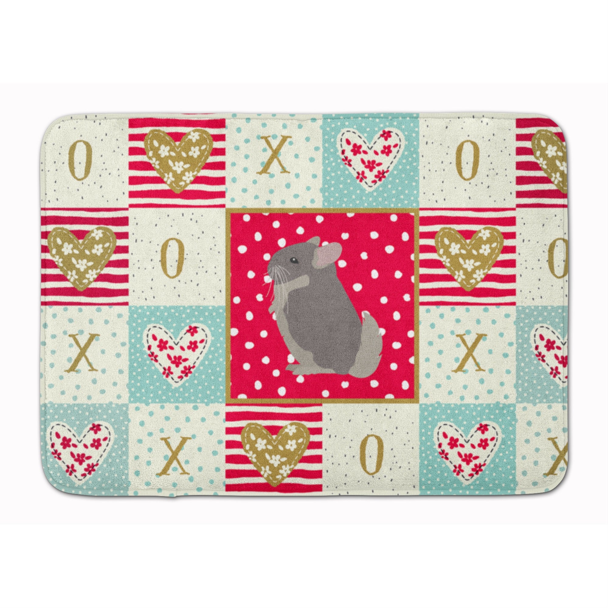 'Caroline'S Treasures Beige Wellman Chinchilla Love Machine Washable Memory Foam Mat Doormats, Multicolor''