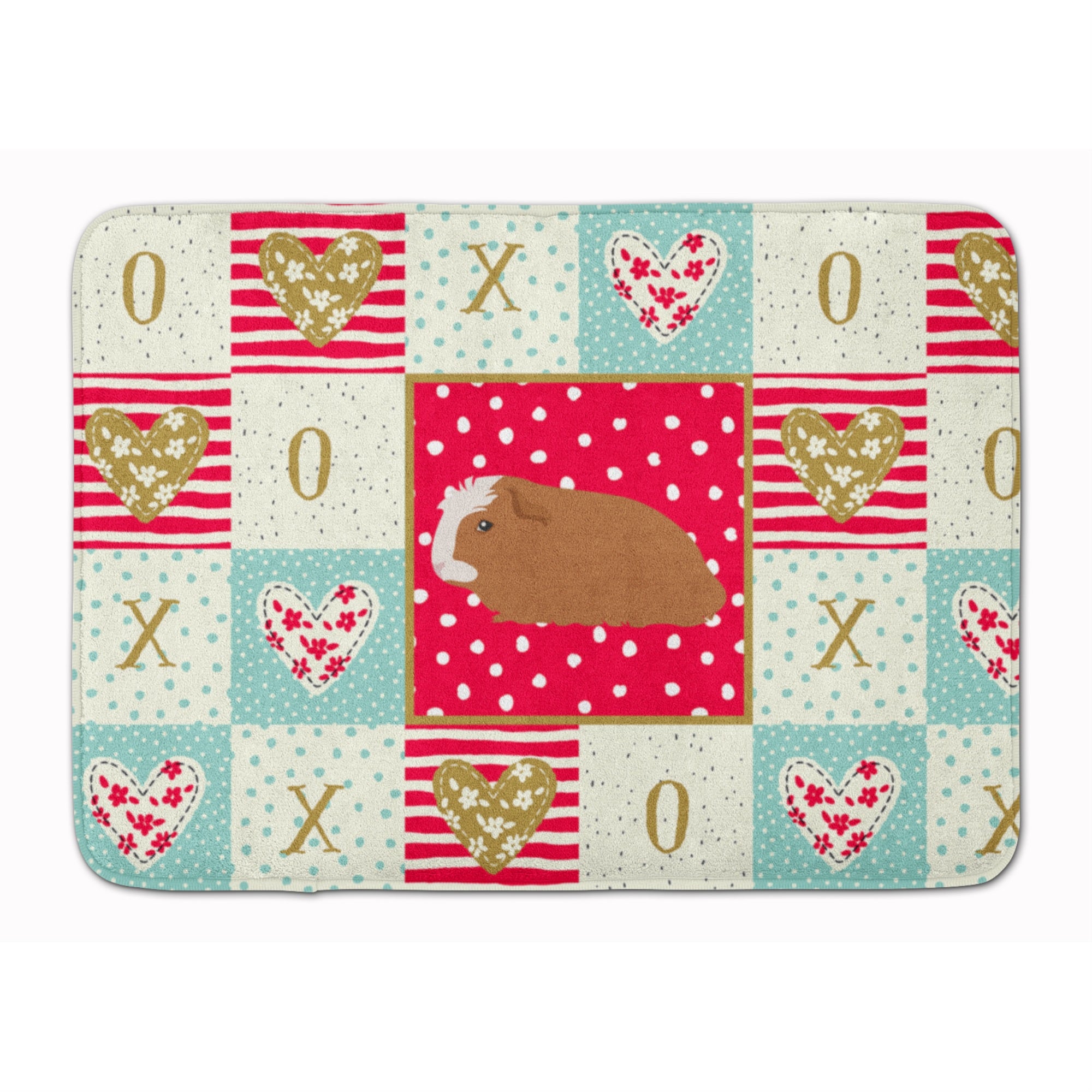 'Caroline'S Treasures Crested Guinea Pig Love Machine Washable Memory Foam Mat Doormats, Multicolor''