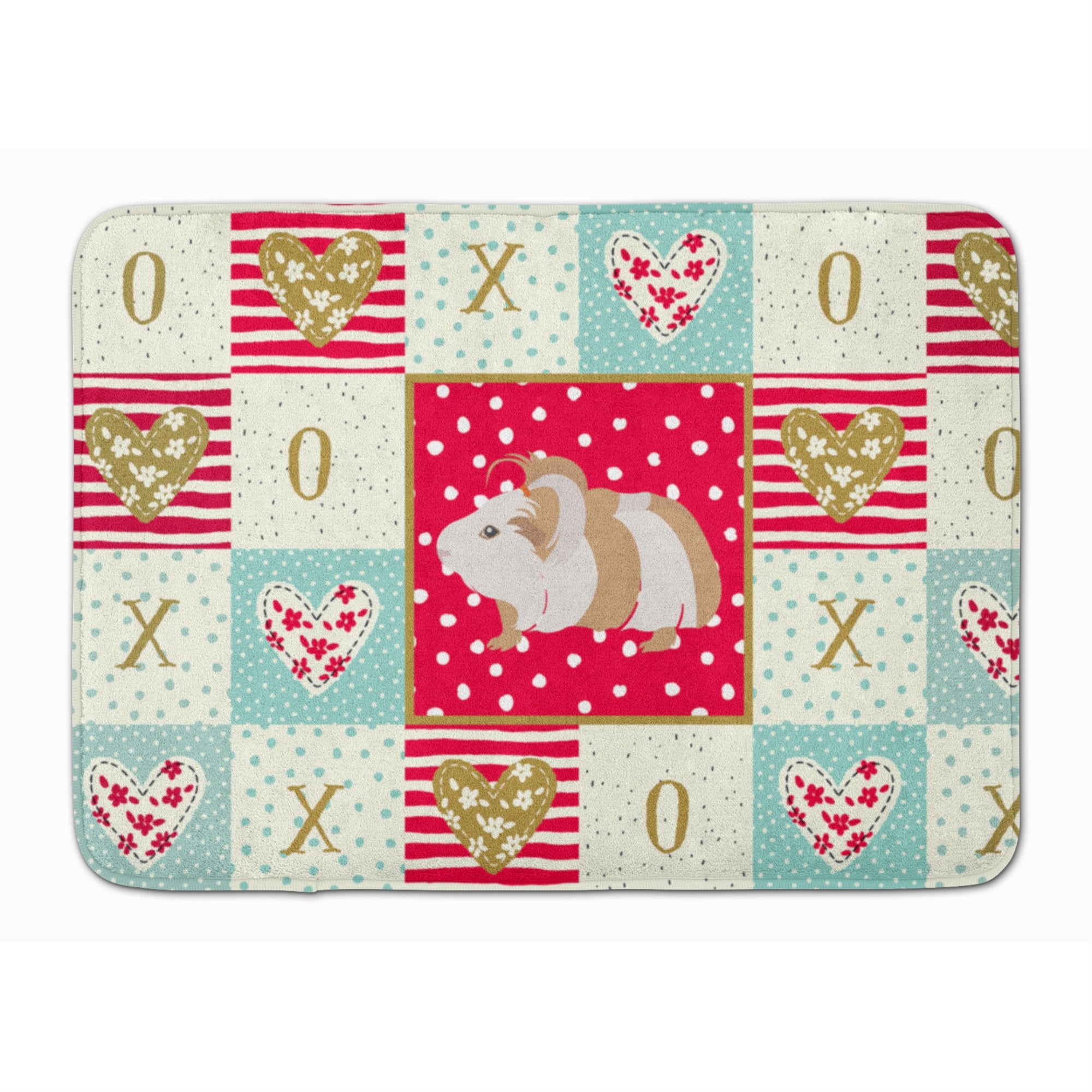 'Caroline'S Treasures Silkie Guinea Pig Love Machine Washable Memory Foam Mat Doormats, Multicolor''
