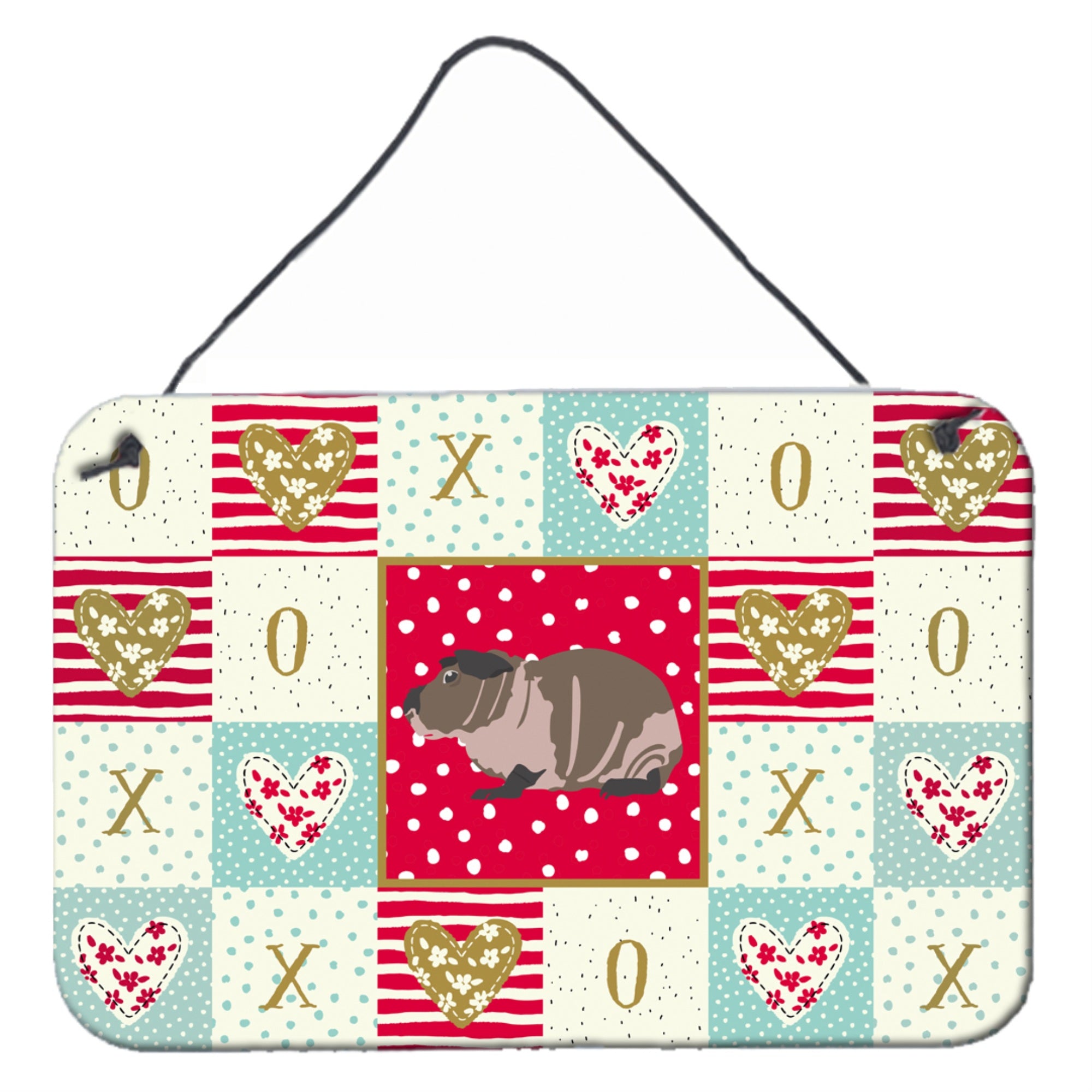 'Caroline'S Treasures Skinny Guinea Pig Love Door Hanging Prints Wall-Decor, Multicolor''