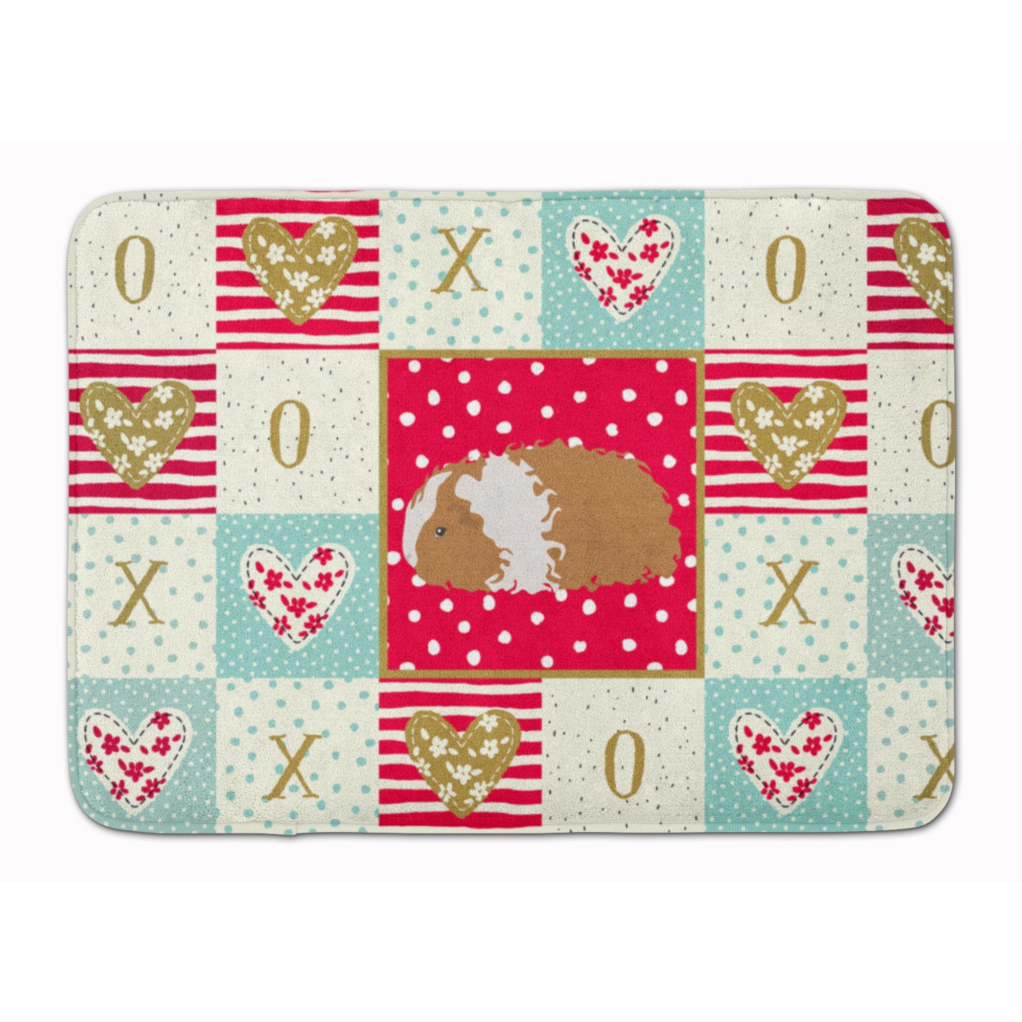 'Caroline'S Treasures Texel Guinea Pig Love Machine Washable Memory Foam Mat Doormats, Multicolor''