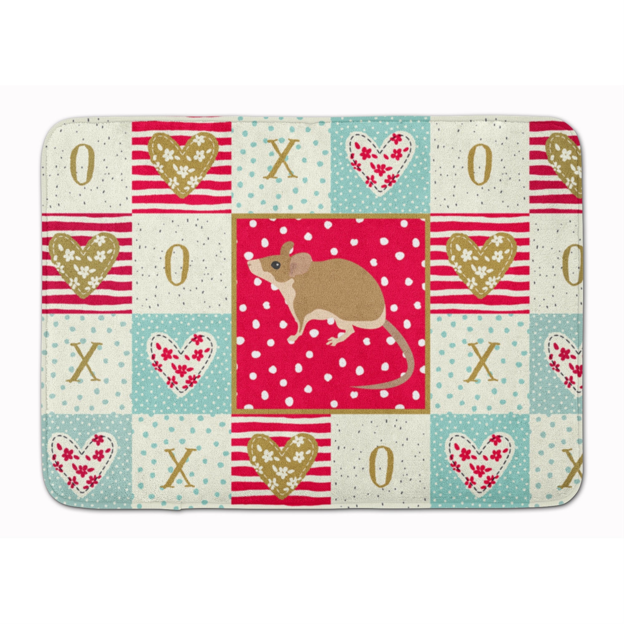 'Caroline'S Treasures Spiny Mouse Love Machine Washable Memory Foam Mat Doormats, Multicolor''