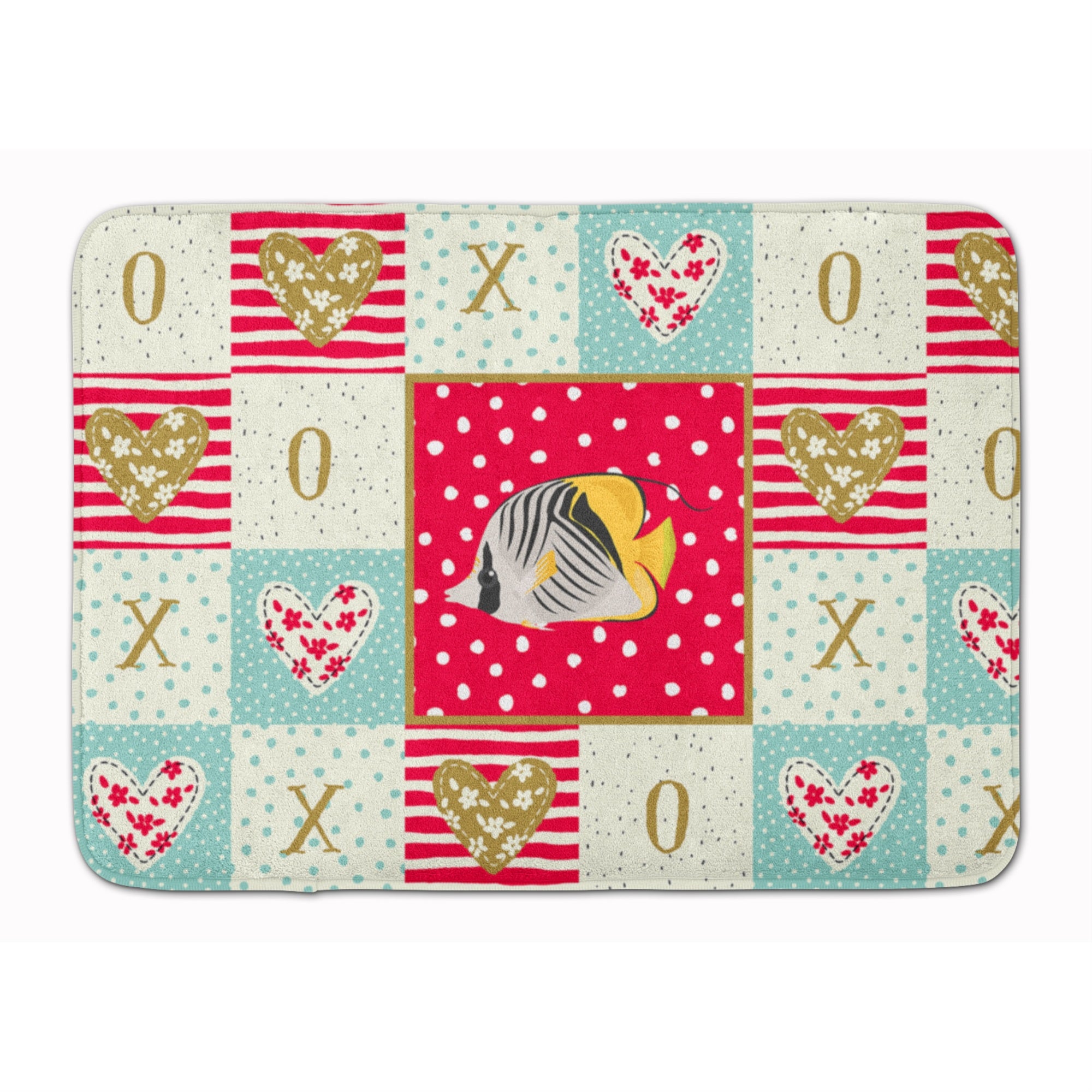 'Caroline'S Treasures Butterfly Fish Love Machine Washable Memory Foam Mat Doormats, Multicolor''