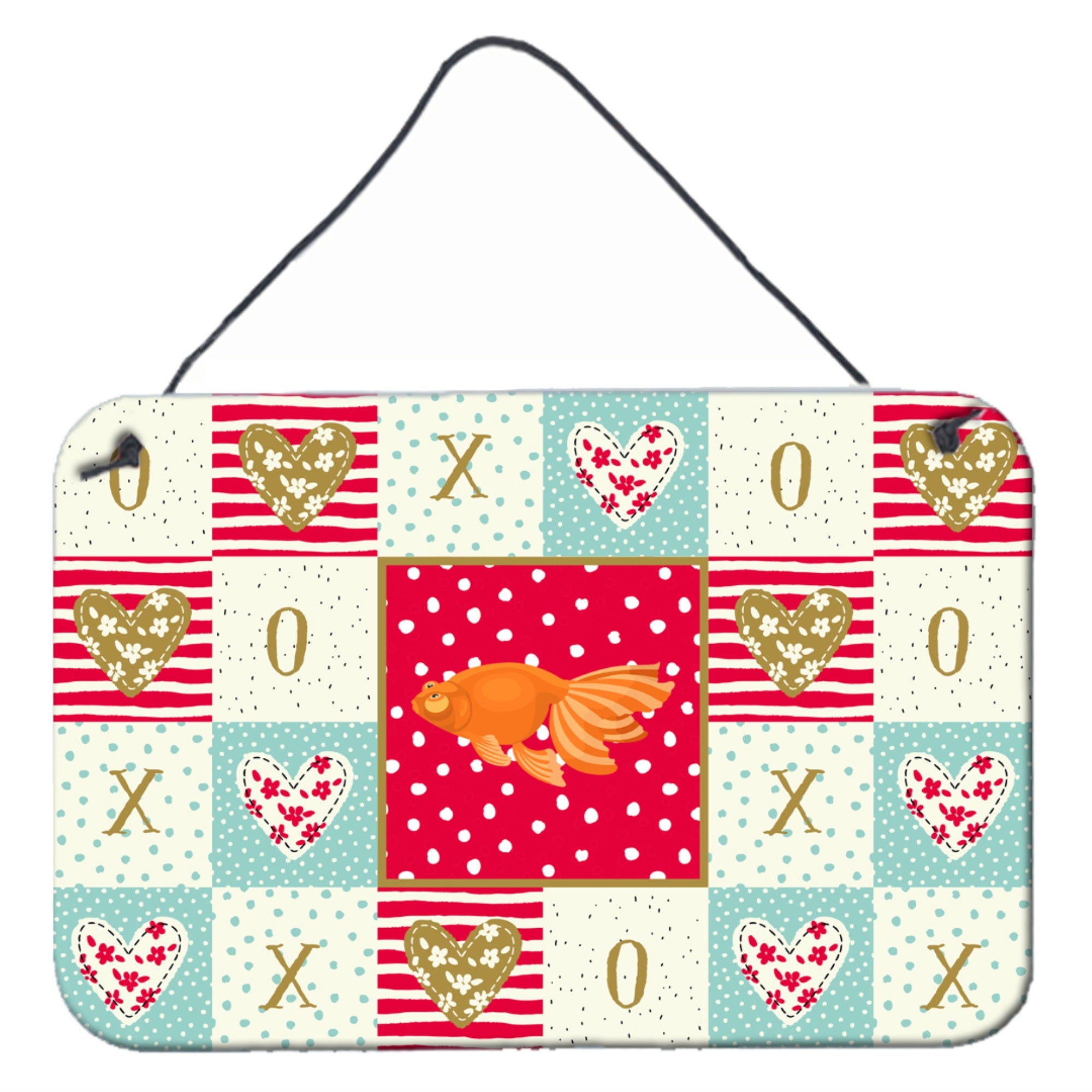 'Caroline'S Treasures Celestial Eye Goldfish Love Door Hanging Prints Wall-Decor, Multicolor''