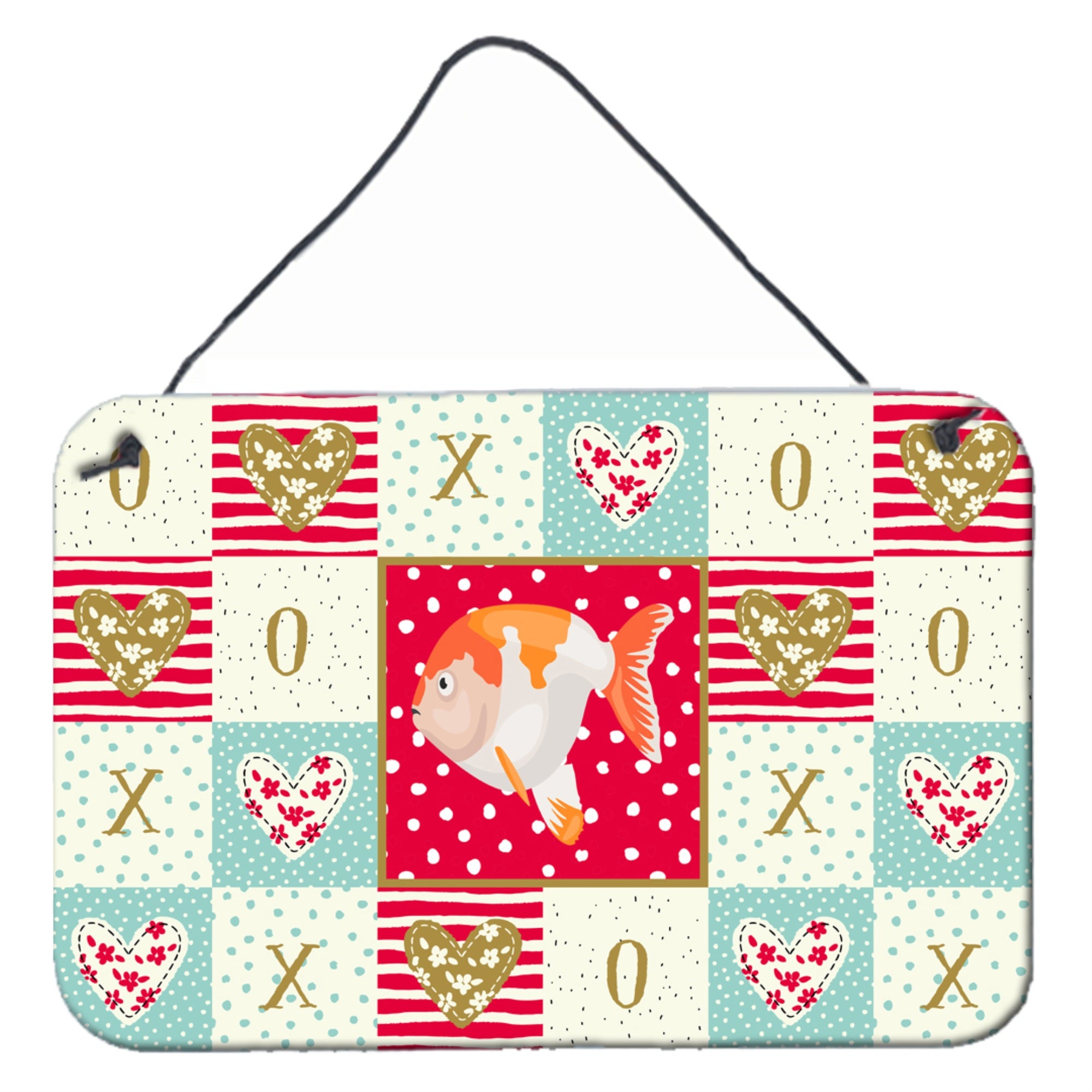 'Caroline'S Treasures Lionhead Goldfish Love Door Hanging Prints Wall-Decor, Multicolor''