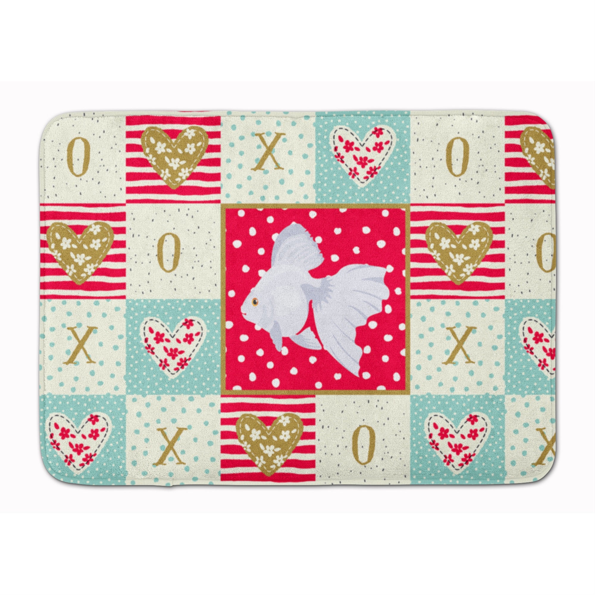 'Caroline'S Treasures Ryukin Goldfish Love Machine Washable Memory Foam Mat Doormats, Multicolor''