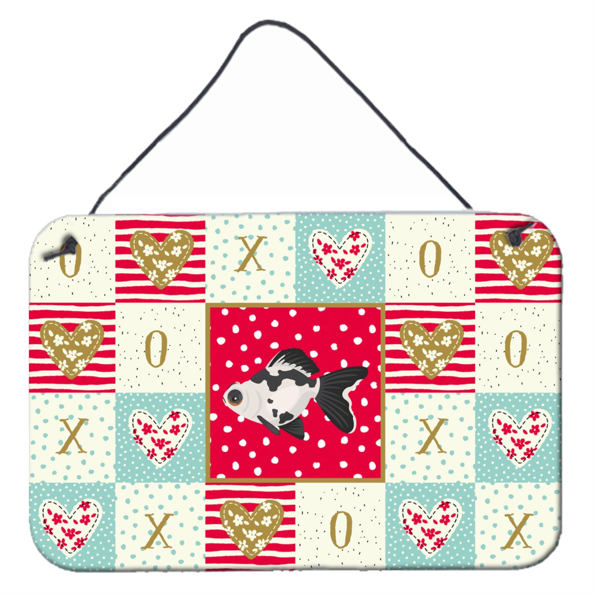 'Caroline'S Treasures Telescope Eye Goldfish Love Door Hanging Prints Wall-Decor, Multicolor''