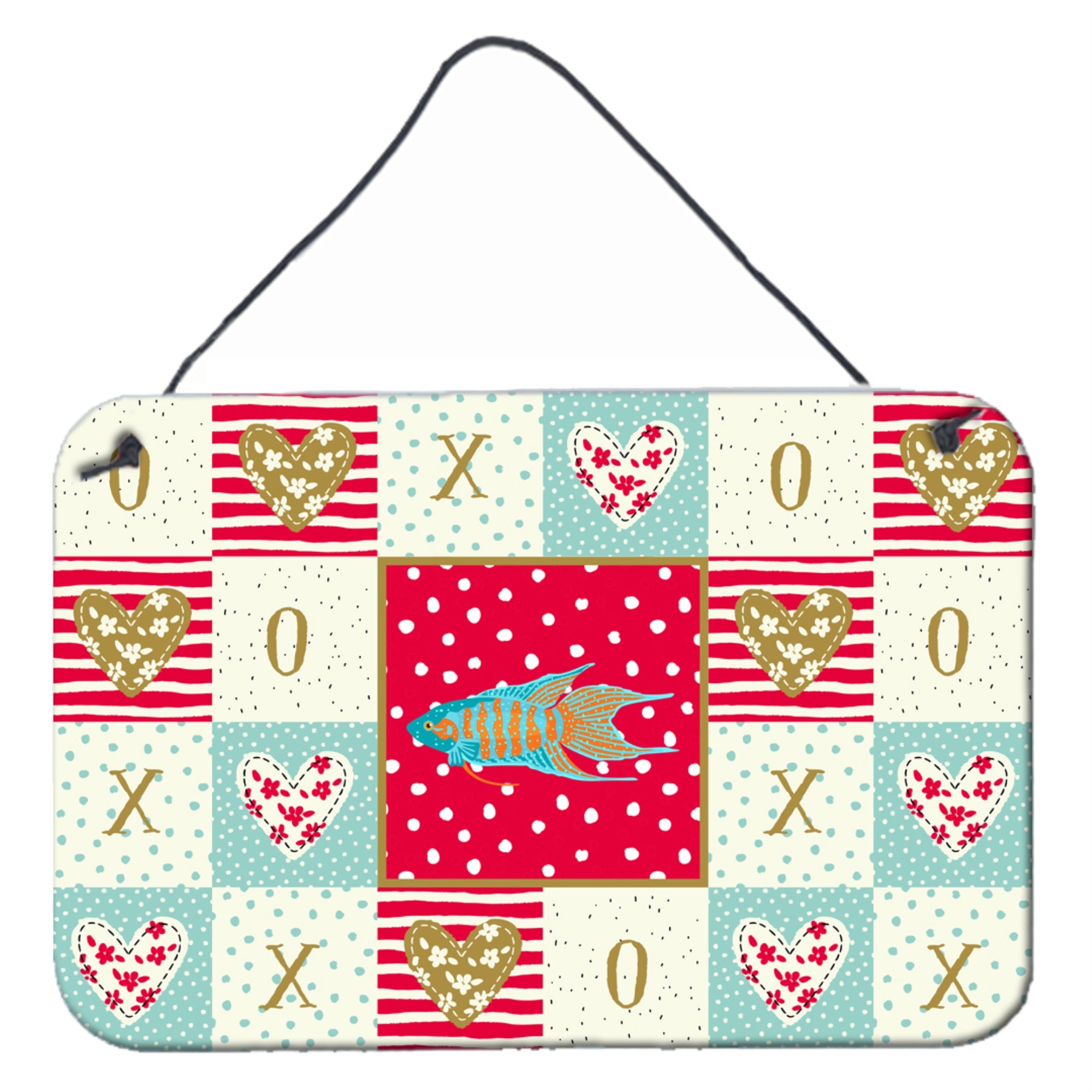 'Caroline'S Treasures Paradise Fish Love Door Hanging Prints Wall-Decor, Multicolor''