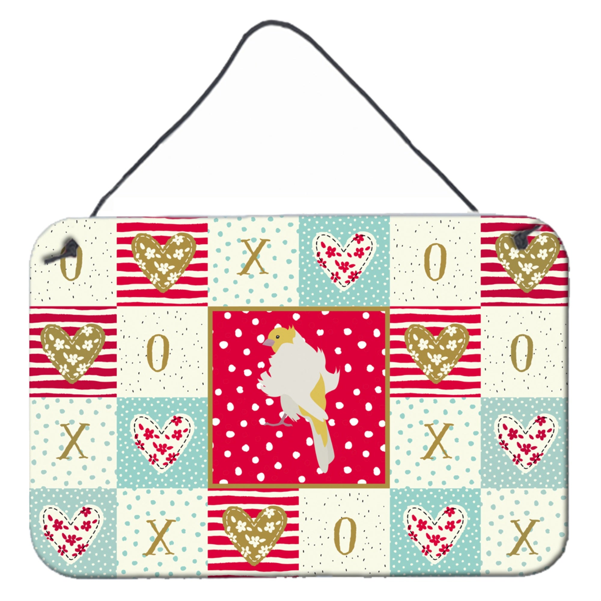 'Caroline'S Treasures Parisian Trumpeter Canary Love Door Hanging Prints Wall-Decor, Multicolor''