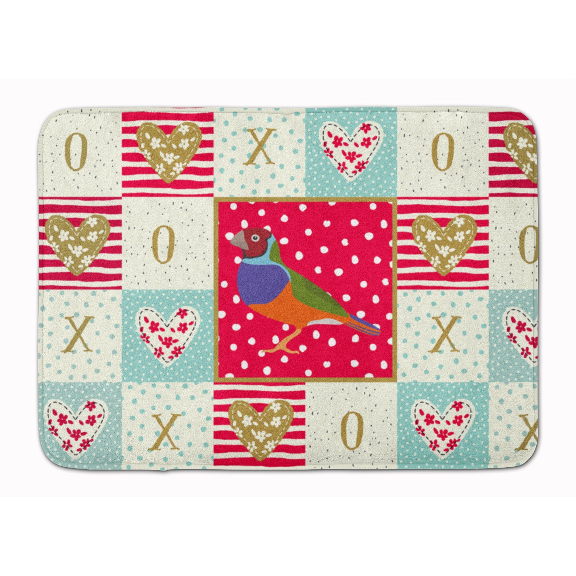 'Caroline'S Treasures Amadina Love Machine Washable Memory Foam Mat Doormats, Multicolor''