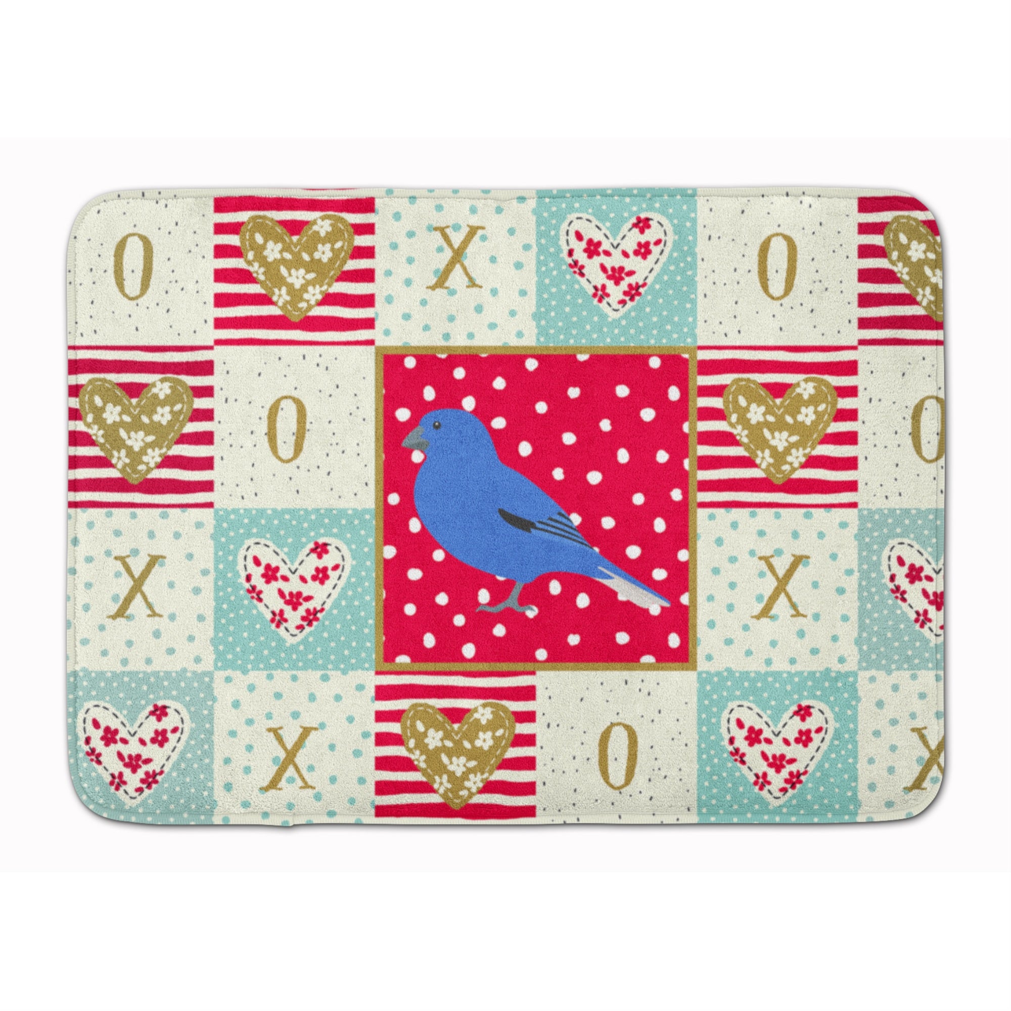 'Caroline'S Treasures Bunting Love Machine Washable Memory Foam Mat Doormats, Multicolor''