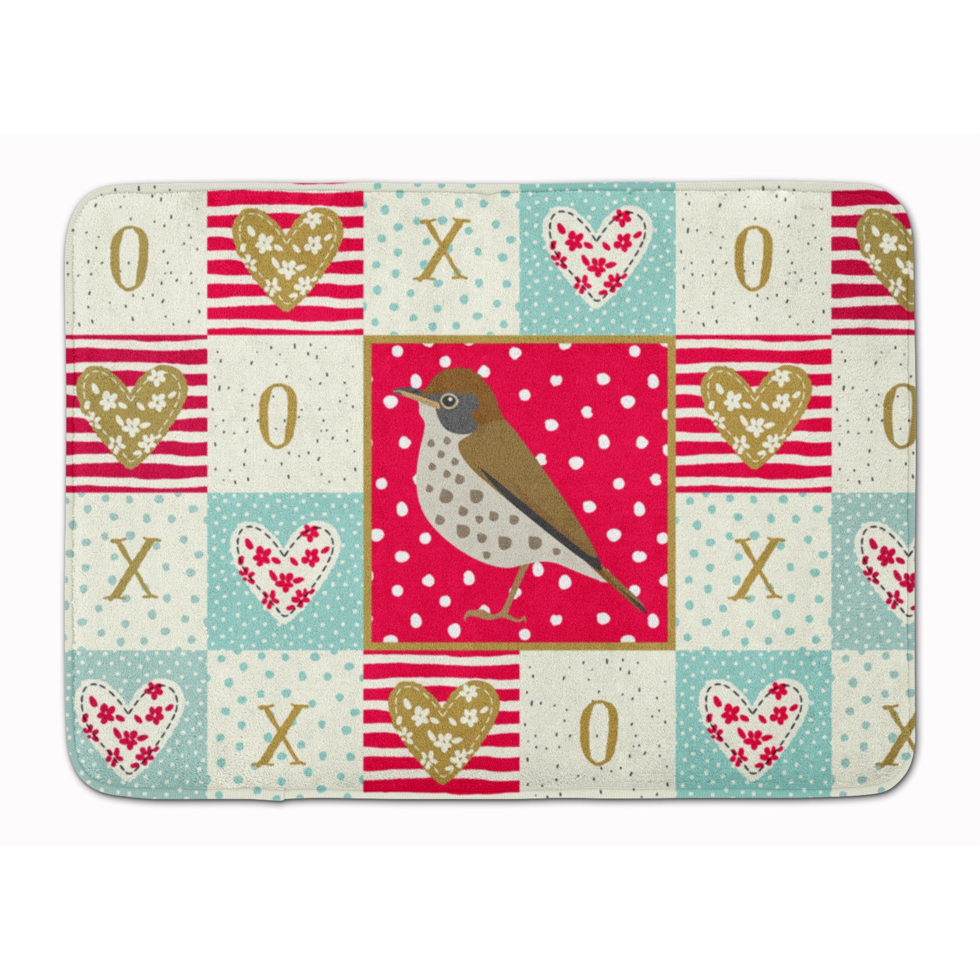 'Caroline'S Treasures Thrush Love Machine Washable Memory Foam Mat Doormats, Multicolor''