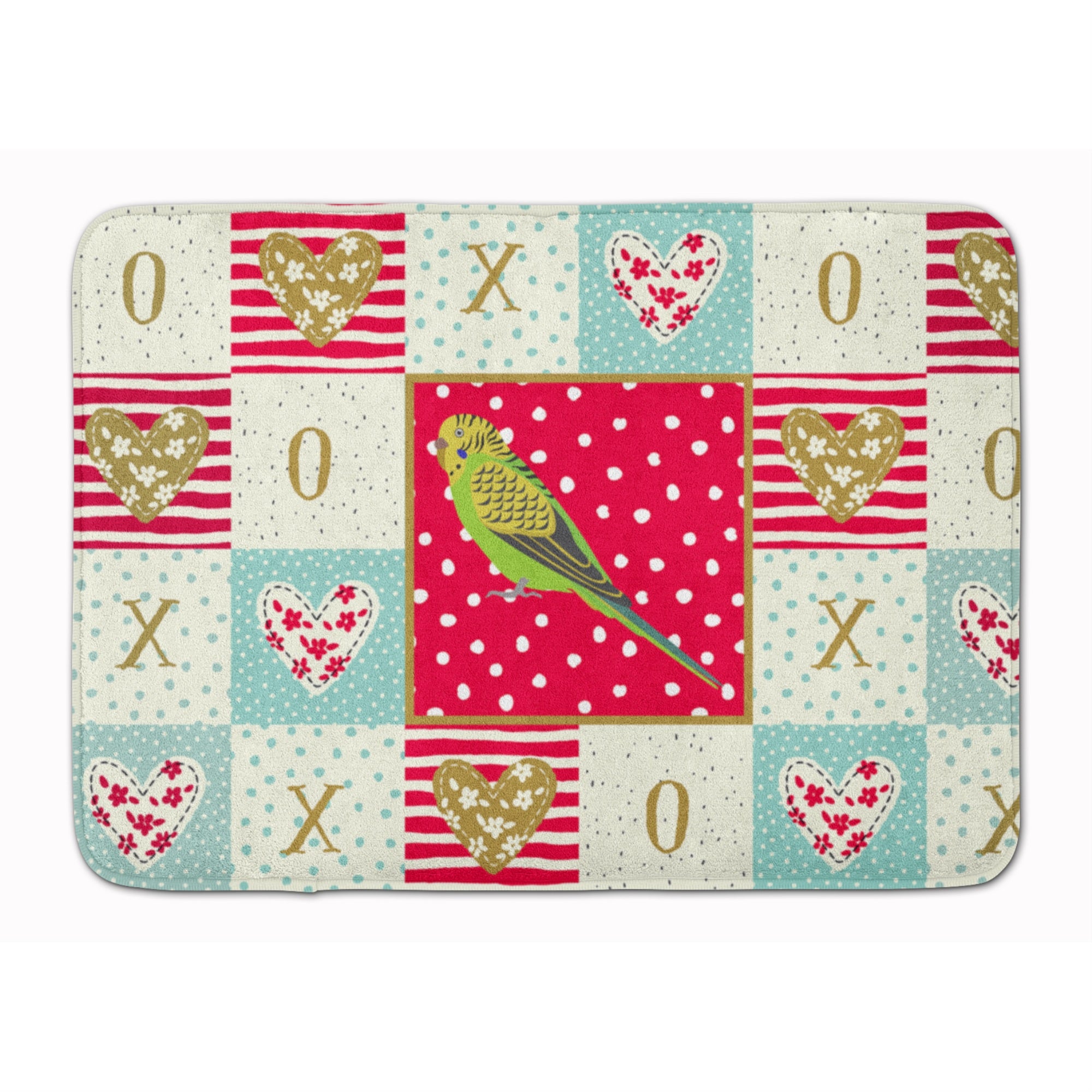 'Caroline'S Treasures Budgerigar Love Machine Washable Memory Foam Mat Doormats, Multicolor''