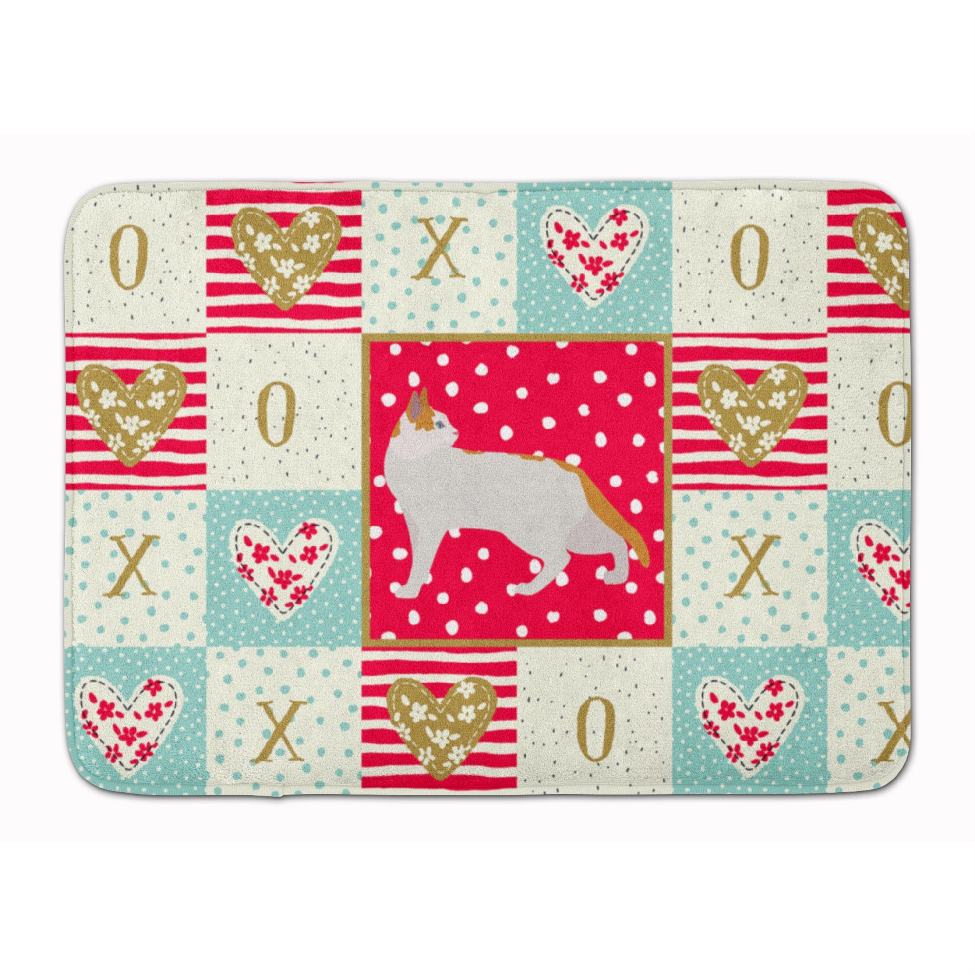 'Caroline'S Treasures Arabian Mau Cat Love Machine Washable Memory Foam Mat Doormats, Multicolor''