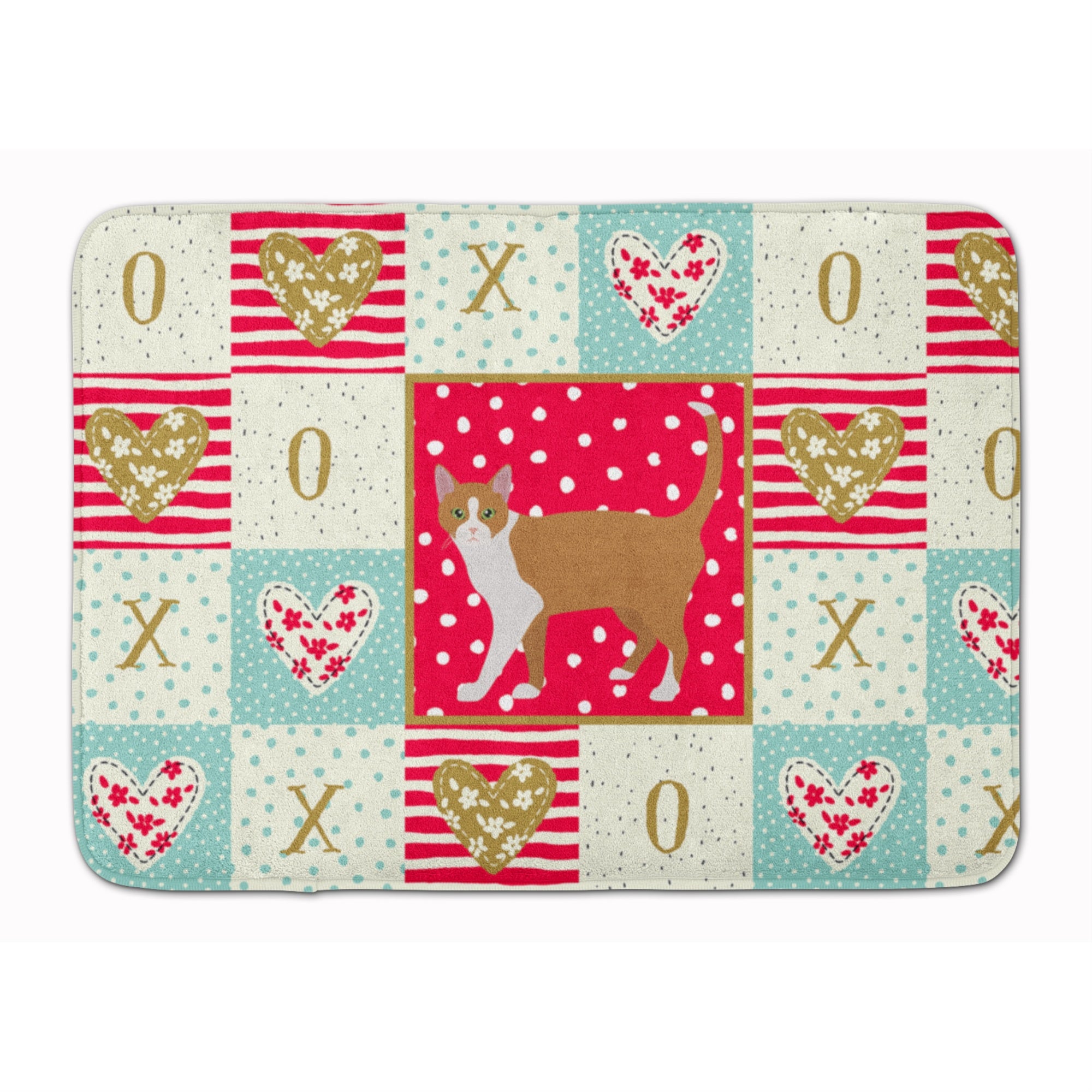 Carolines Treasures Brazilian Shorthair Cat Love Machine Washable Memory Foam Mat doormats, Multicolor