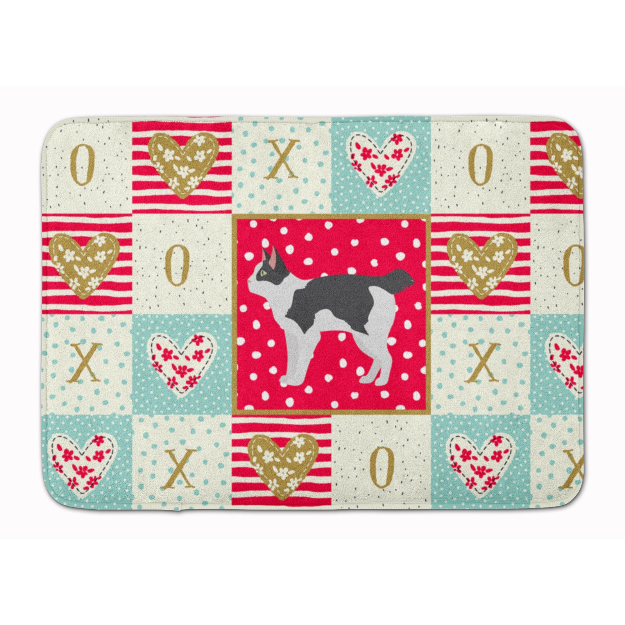 Carolines Treasures Japanese Bobtail Cat Love Machine Washable Memory Foam Mat doormats, Multicolor
