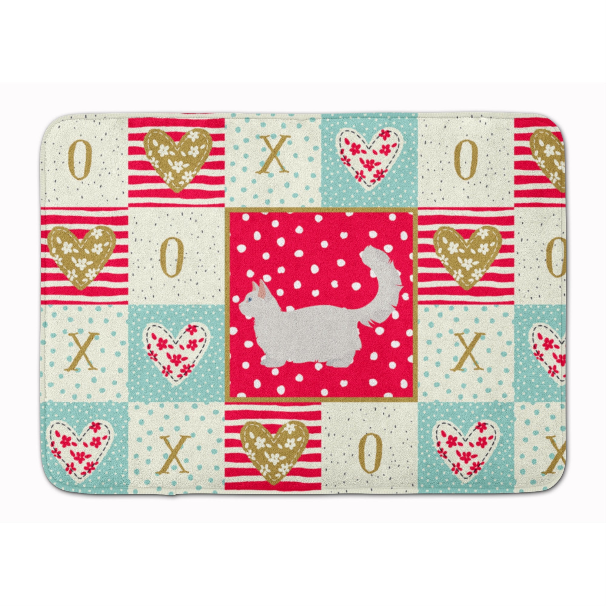 'Caroline'S Treasures Munchkin #2 Cat Love Machine Washable Memory Foam Mat Doormats, Multicolor''