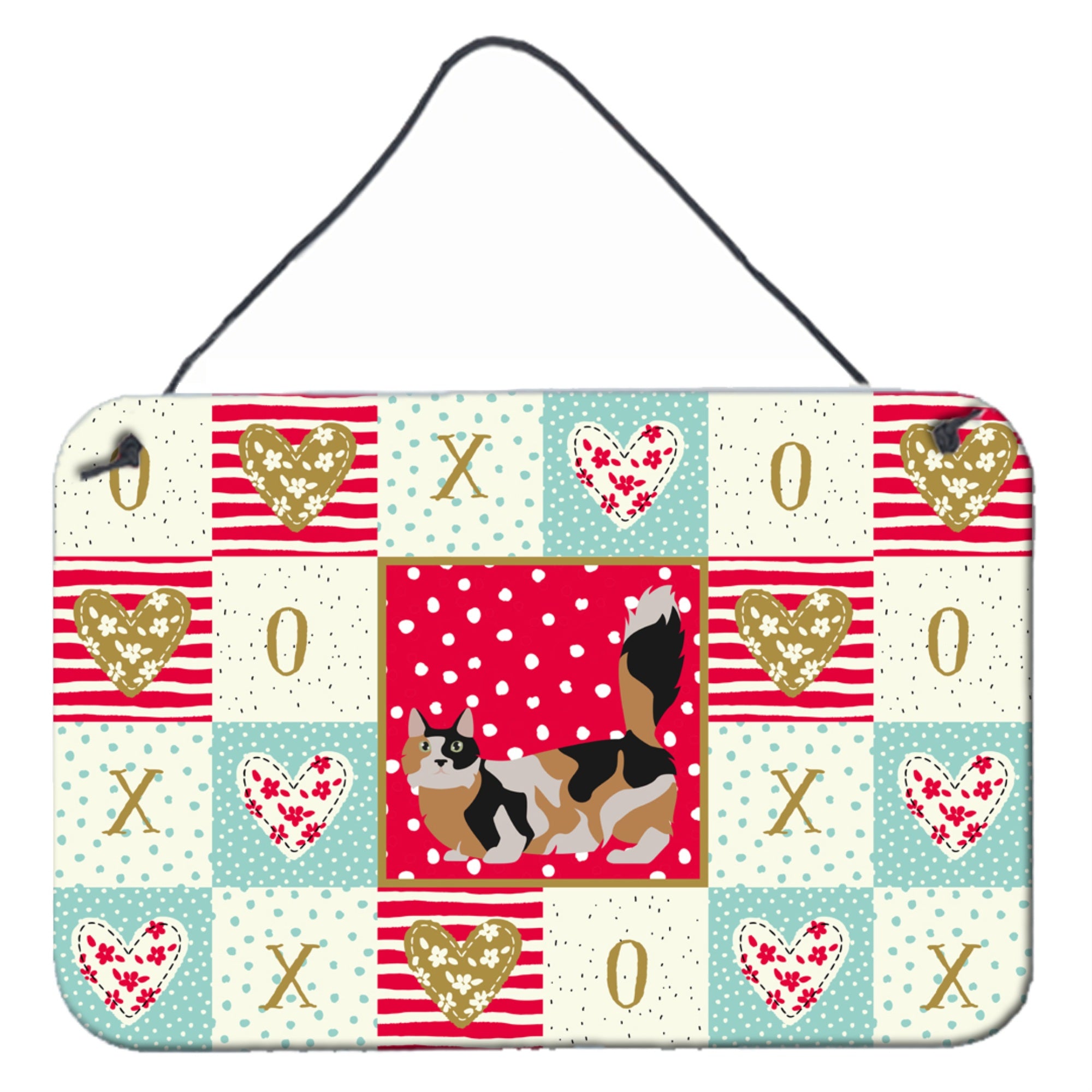 'Caroline'S Treasures Munchkin #3 Cat Love Door Hanging Prints Wall-Decor, Multicolor''