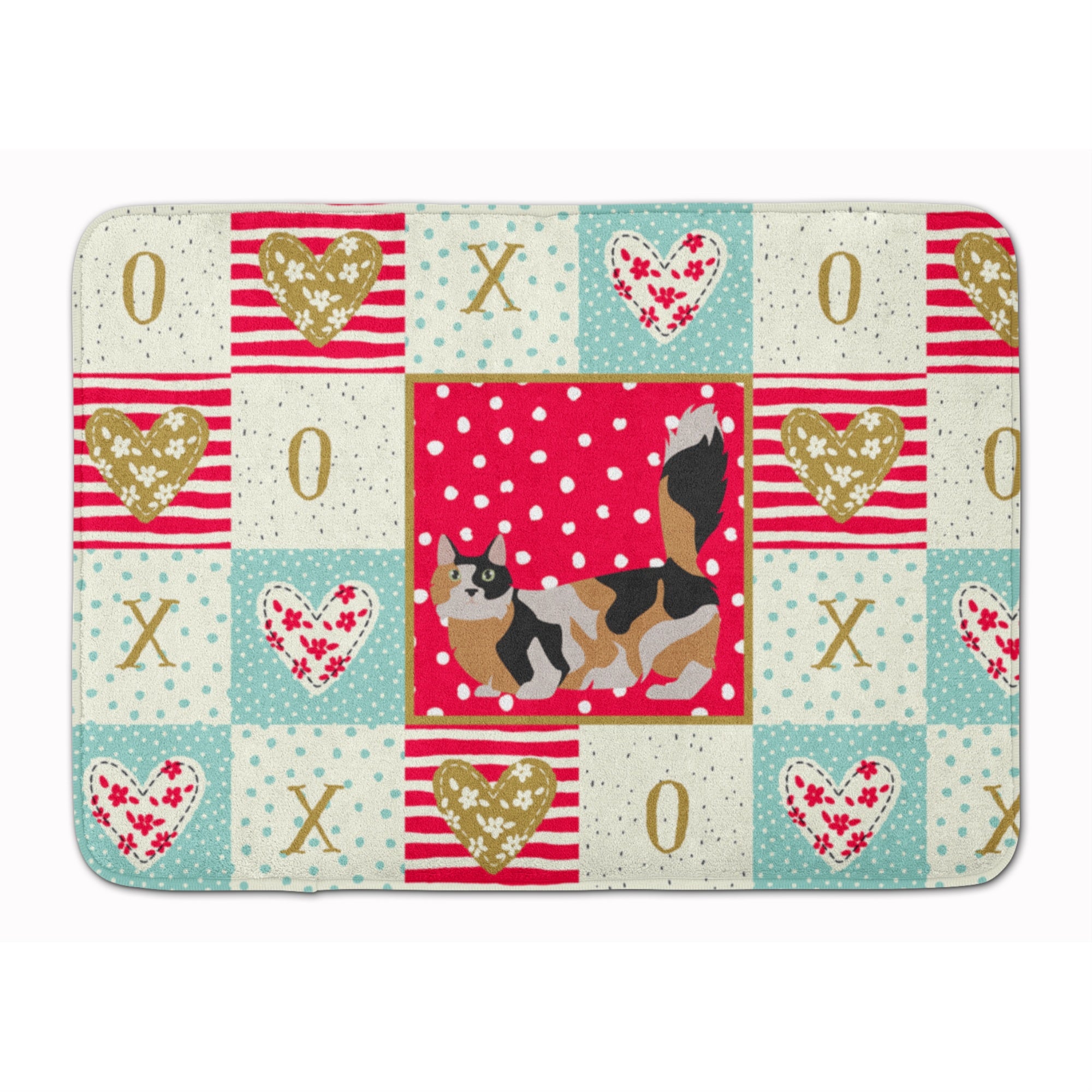 'Caroline'S Treasures Munchkin #3 Cat Love Machine Washable Memory Foam Mat Doormats, Multicolor''